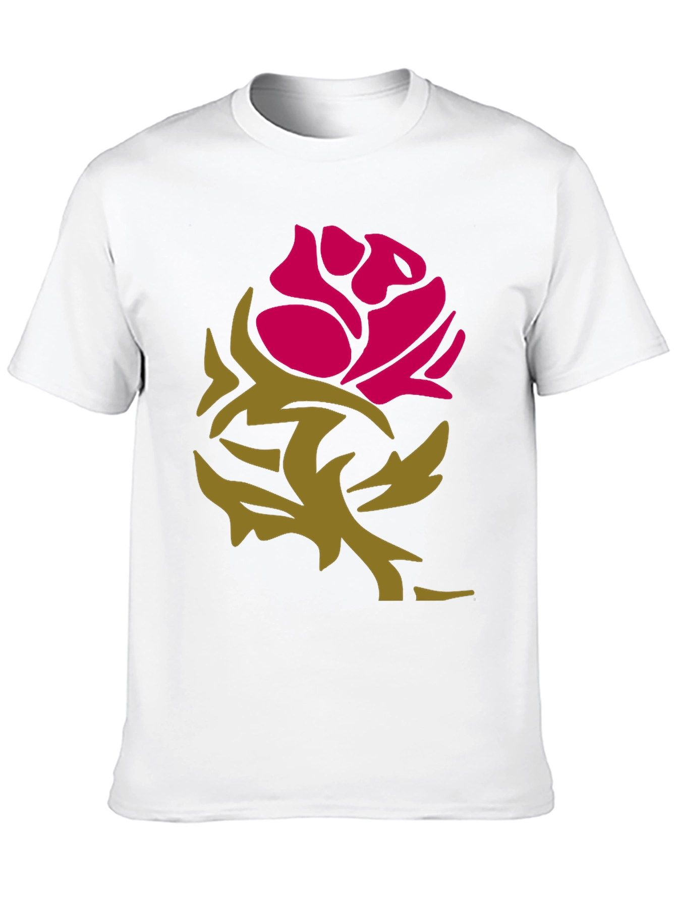 Black Stylish Rose Graphic Black T-Shirt view 10