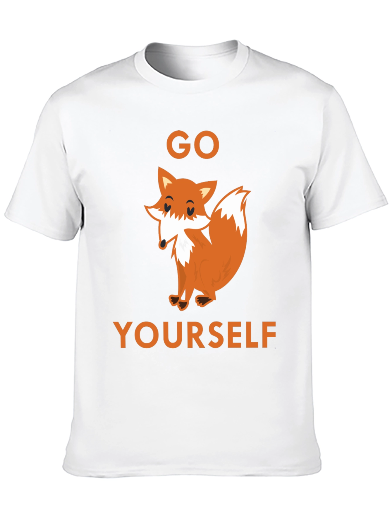 Black Go Fox Yourself Funny Graphic Tee - Black Cotton T-Shirt view 10