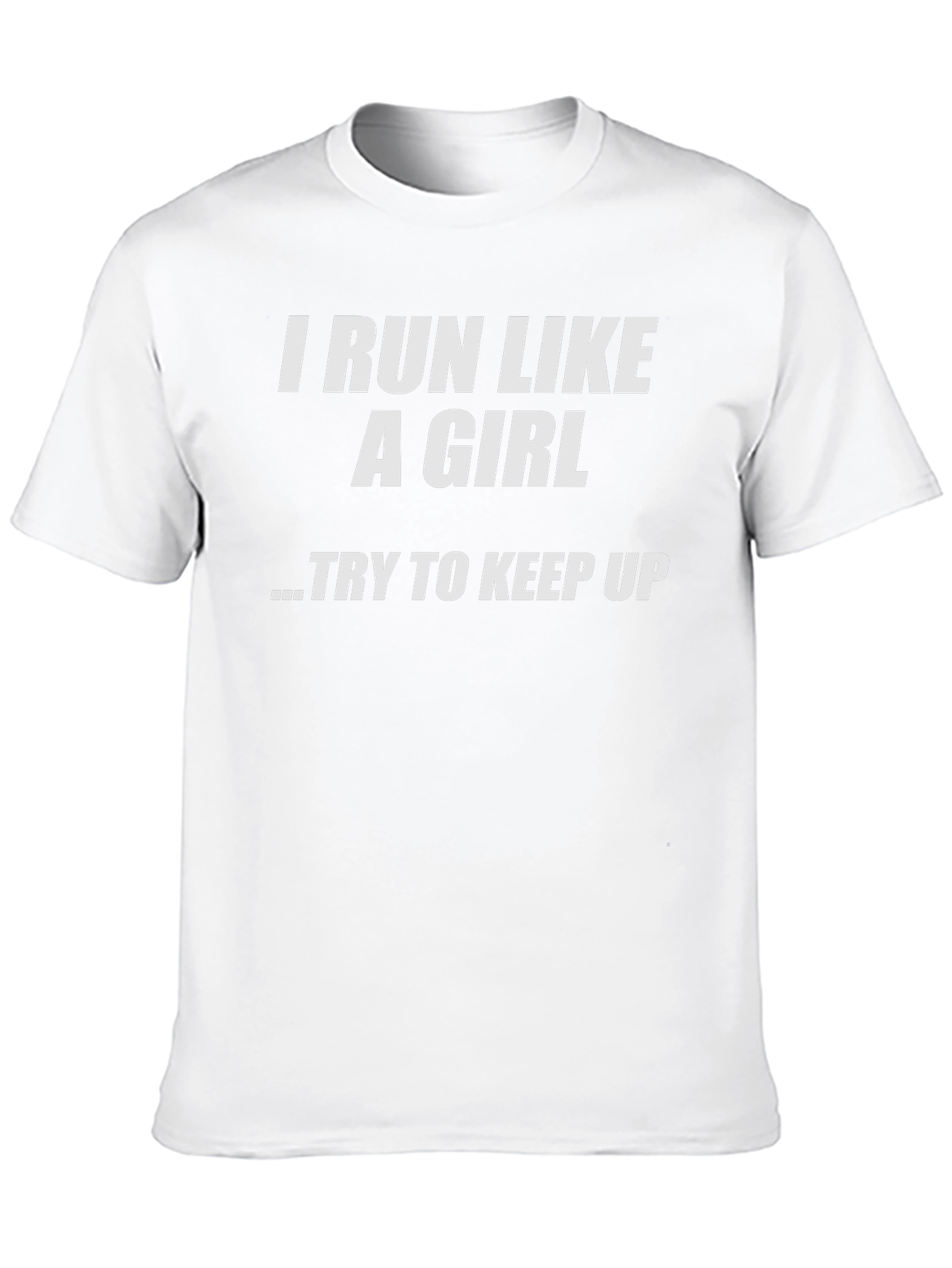 Black I Run Like a Girl T-Shirt - Funny Slogan Tee view 10