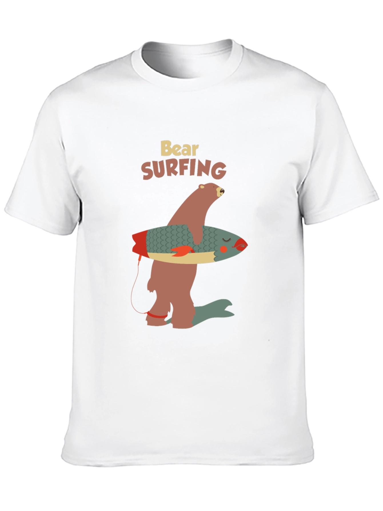 Black Bear Surfing Graphic Tee - Cool Casual Wear view 10
