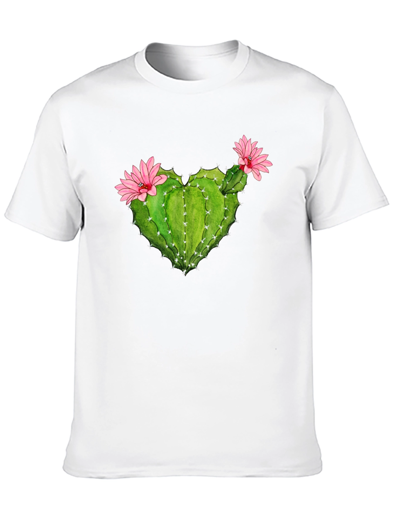 Black Cactus Heart Flower Graphic T-Shirt view 10