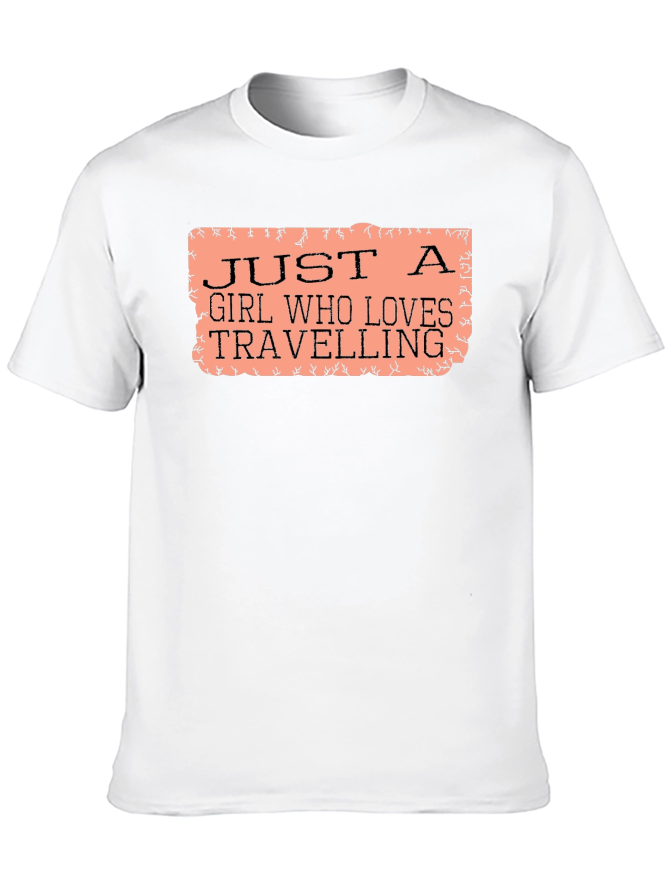 Black Just a Girl Who Loves Travelling T-Shirt view 10