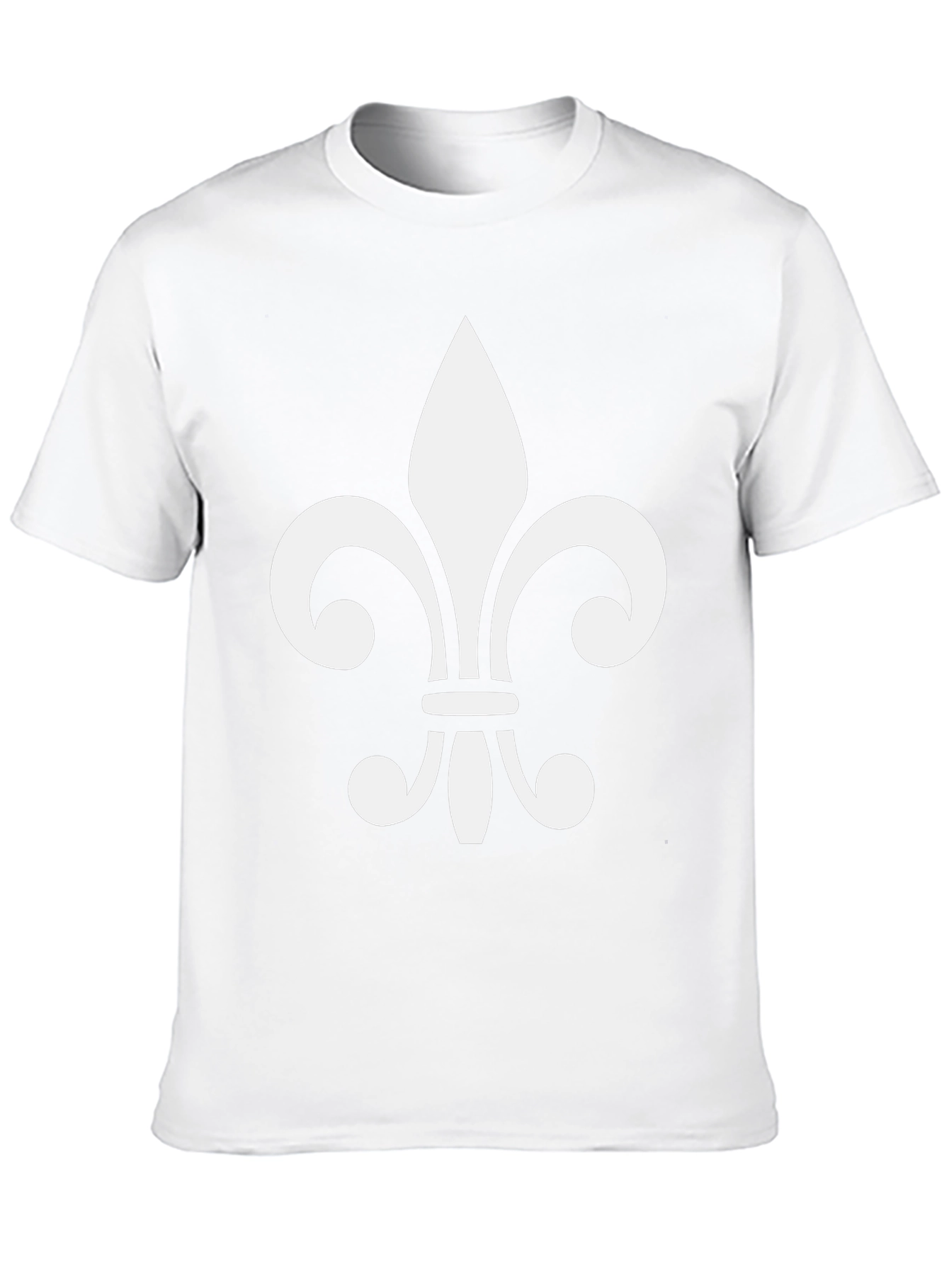 Black Fleur-de-lis Graphic T-Shirt | Casual Black Tee view 10