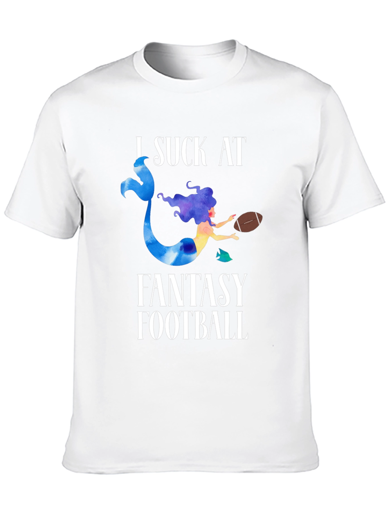 Black Fantasy Football Mermaid Graphic T-Shirt view 10
