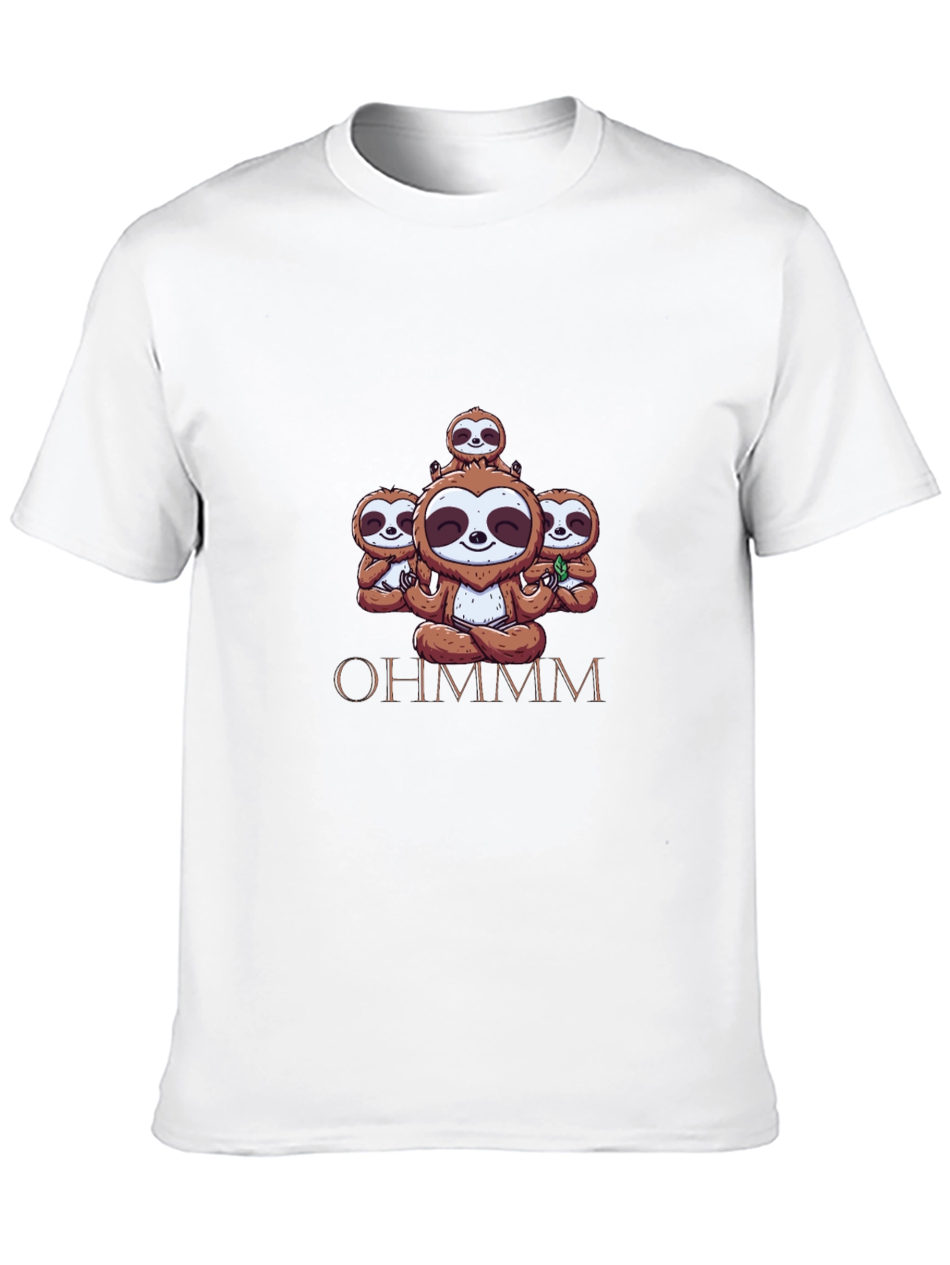 Black Ohm Sloth Meditation Black Tee view 10