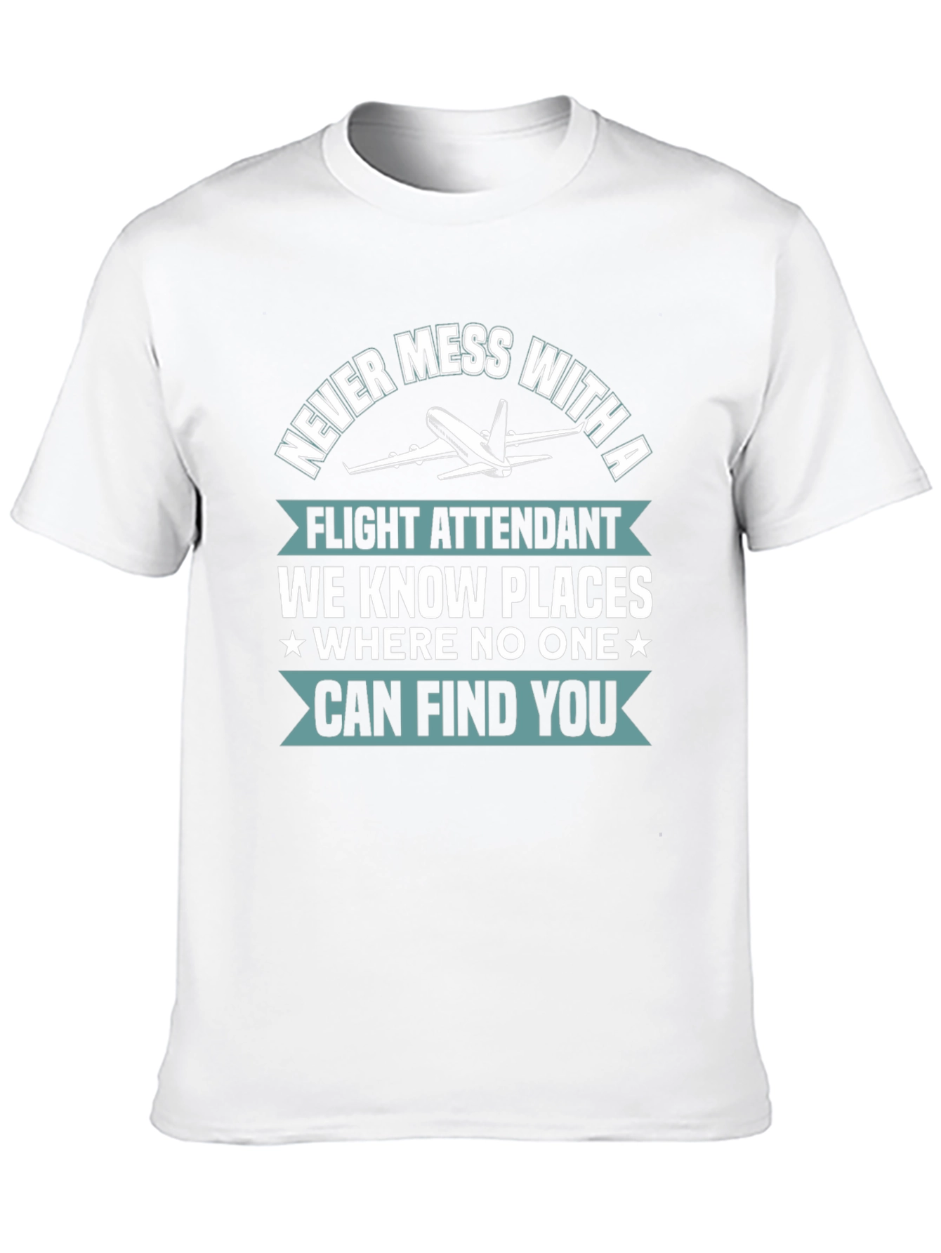 Black Flight Attendant T-Shirt - Funny Travel Gift view 10