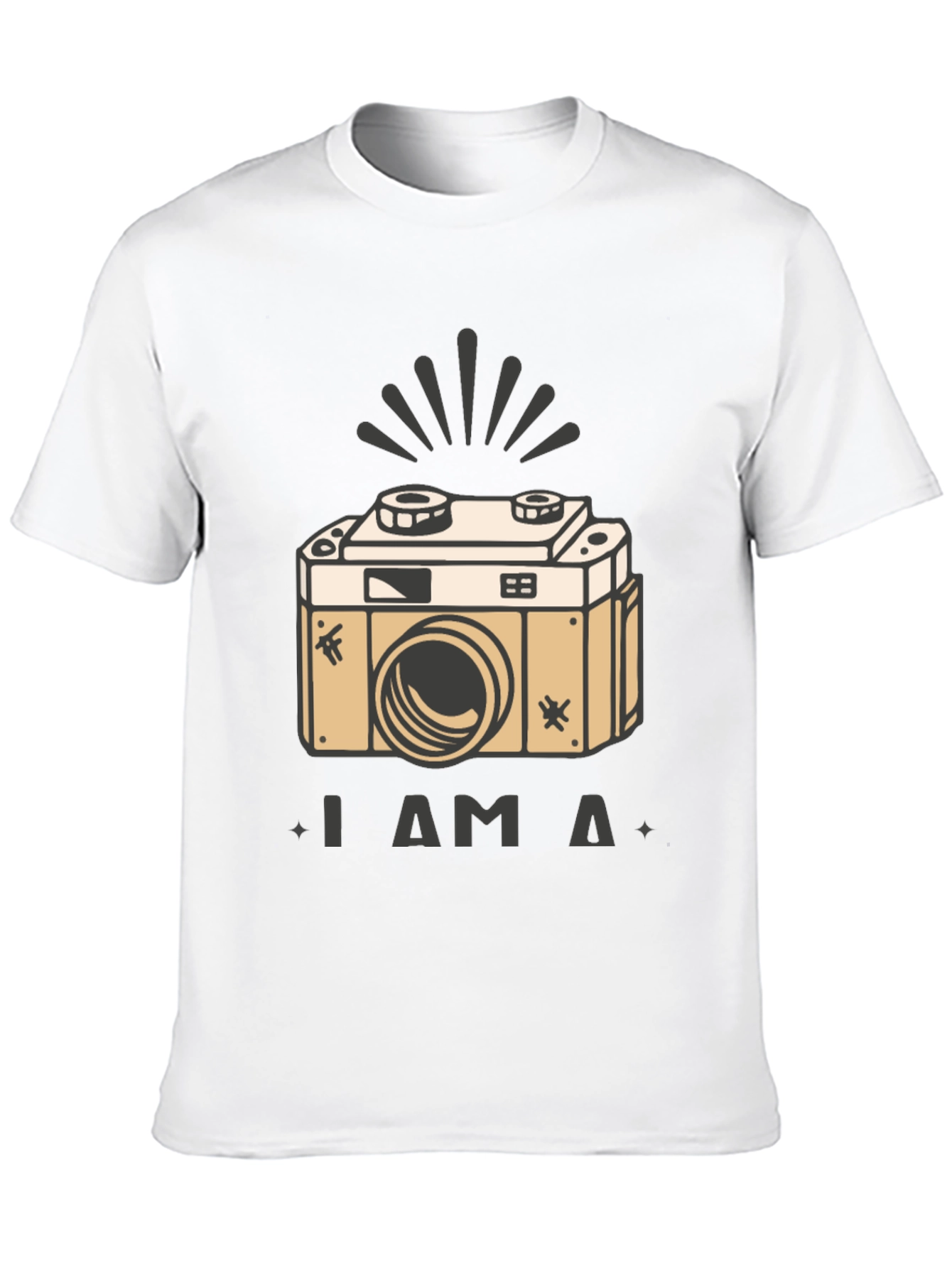 Black Vintage Camera T-Shirt - "I am a Camera" view 10