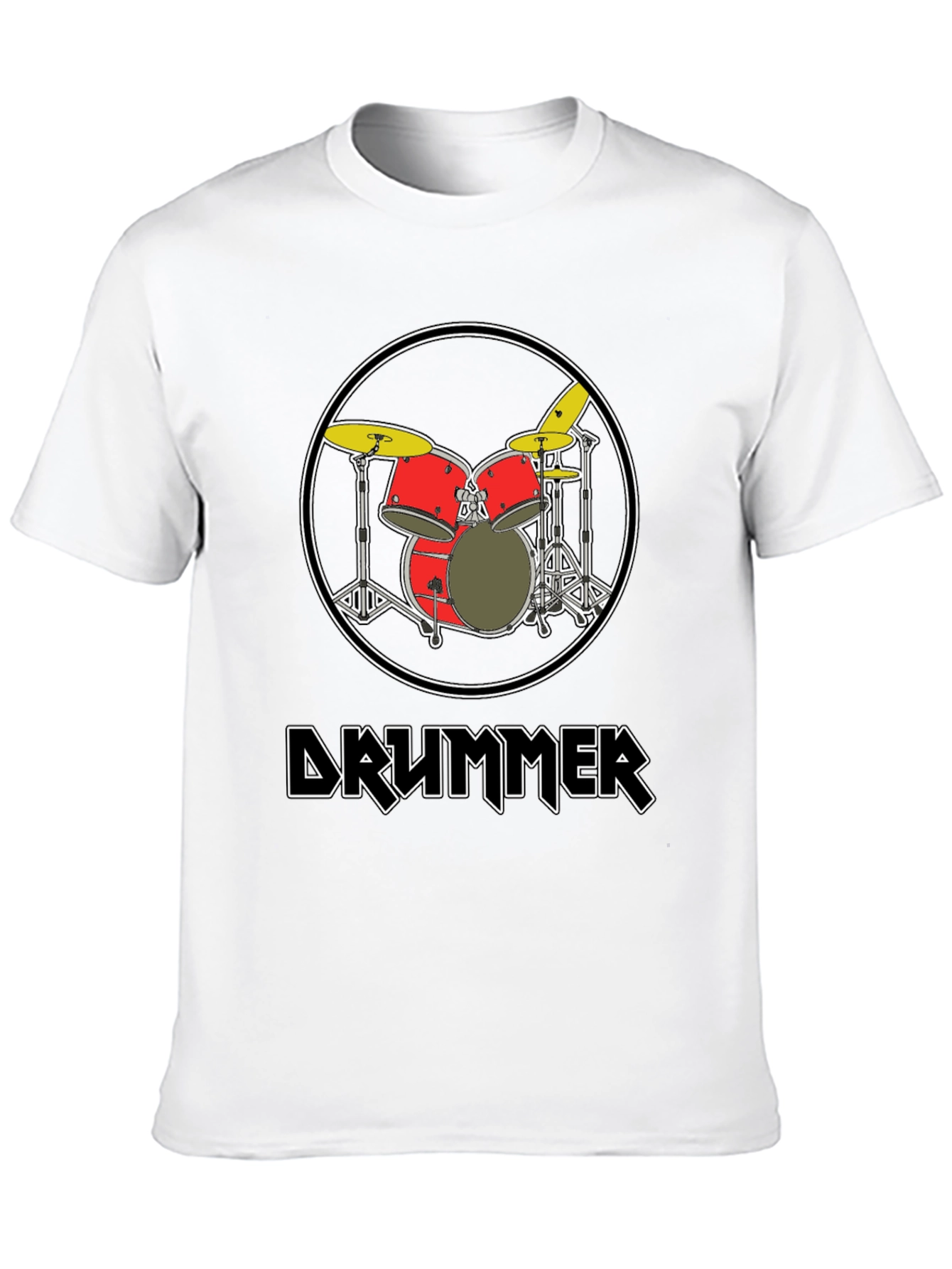 Black Drummer T-Shirt - Music Lover Tee view 10