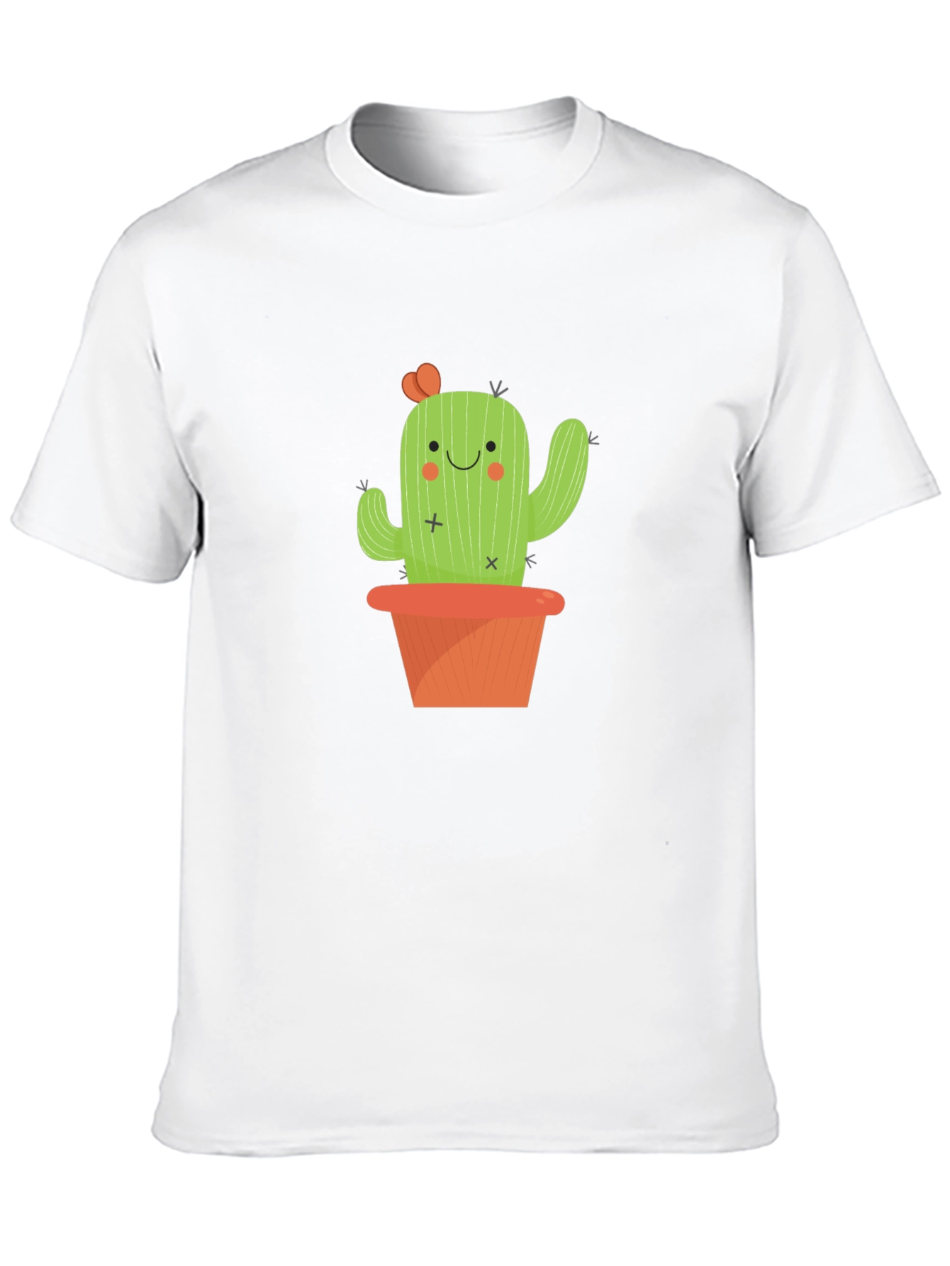 Black Cactus T-Shirt - Cute Potted Plant Design view 10