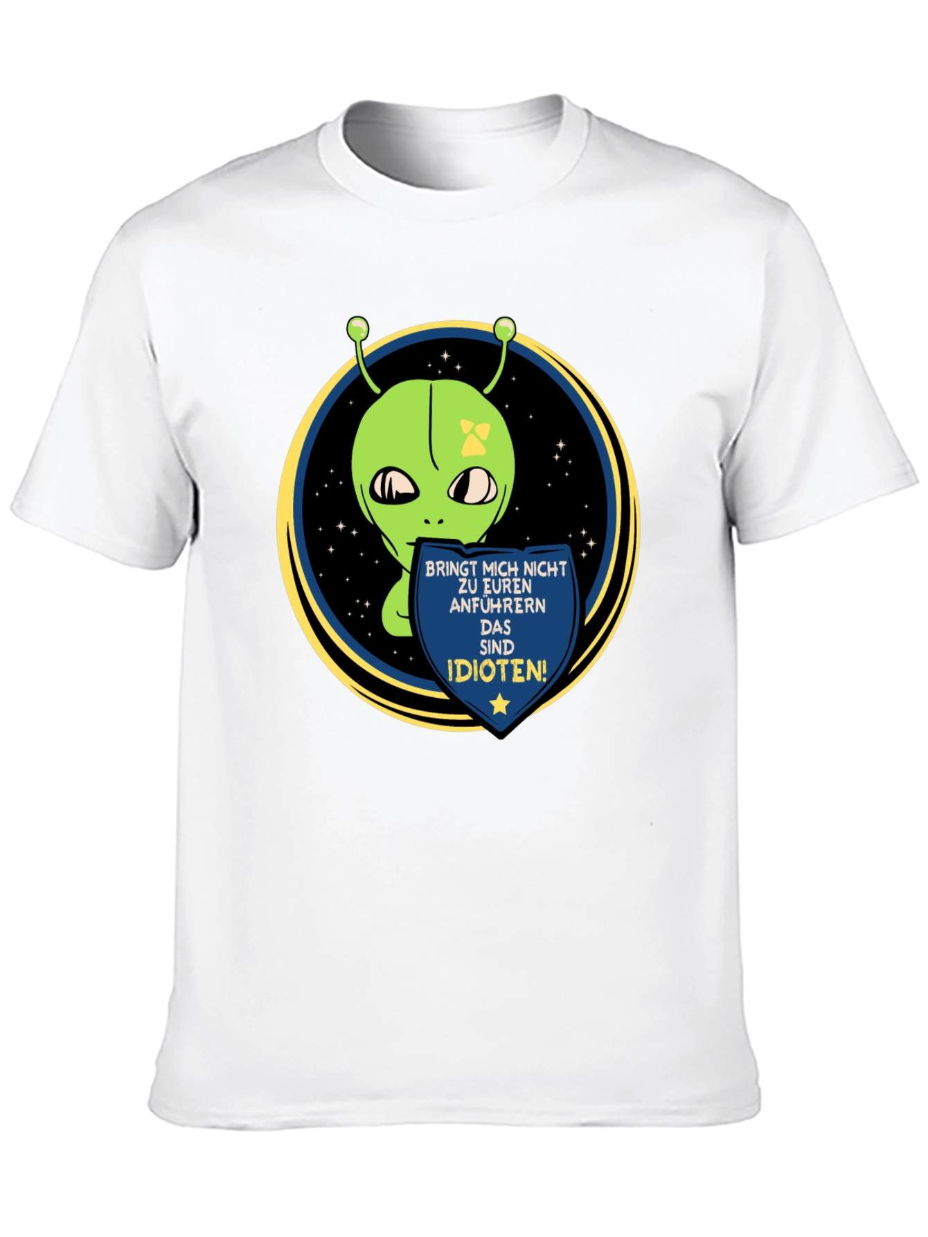 Black Alien Graphic T-Shirt - Funny Sci-Fi Design view 10