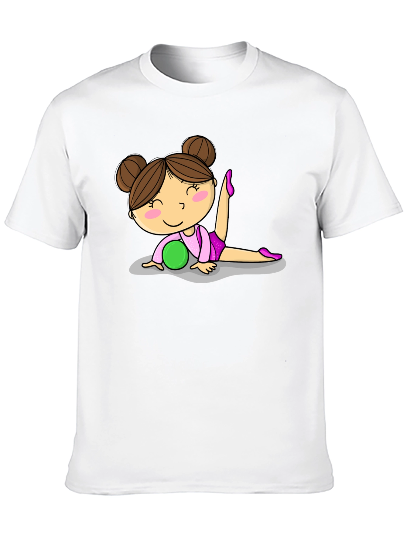 Gymnast Girl Graphic Tee - Black Cotton T-Shirt - 10