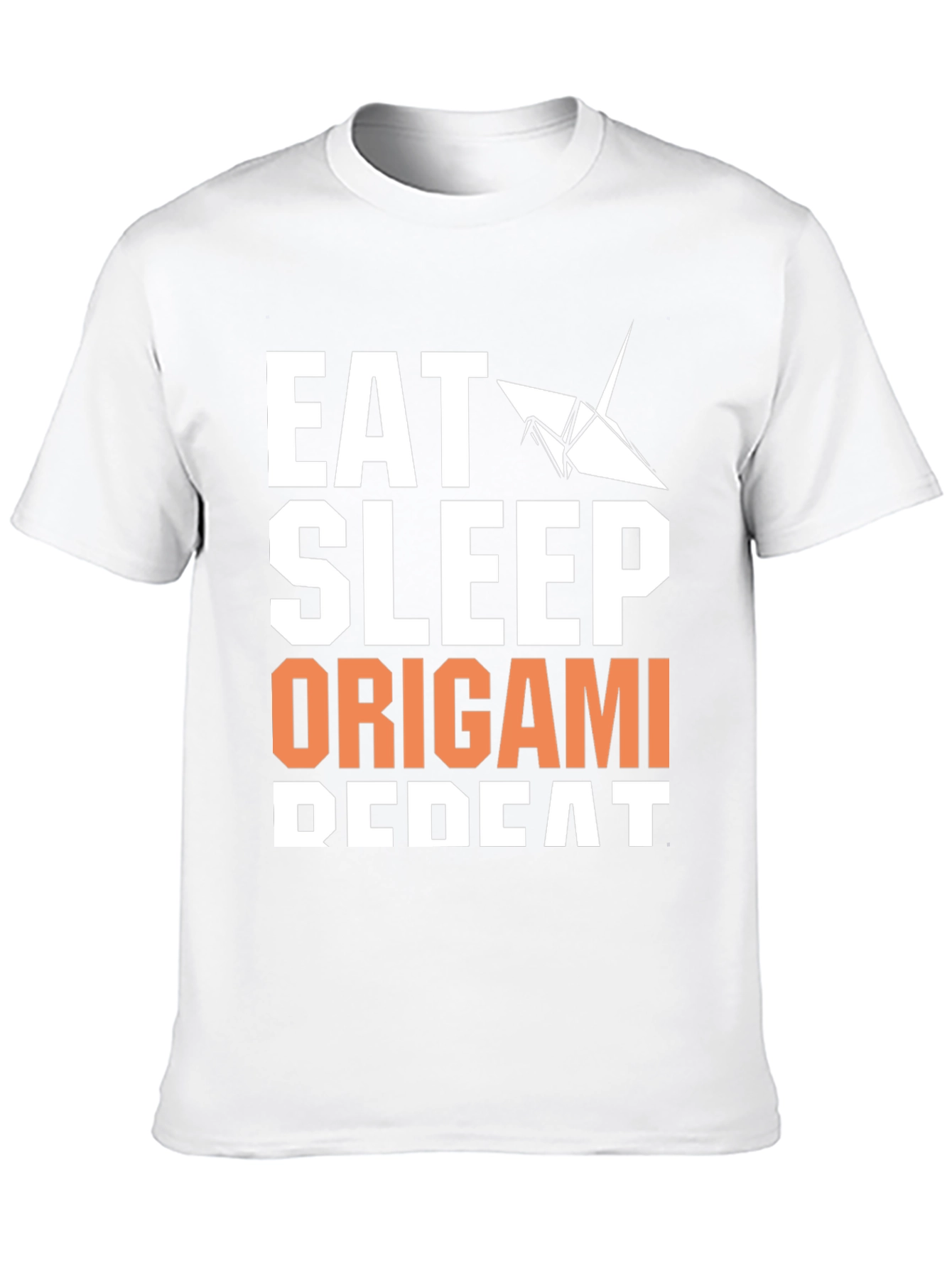 Black Eat Sleep Origami Repeat Graphic Tee view 10