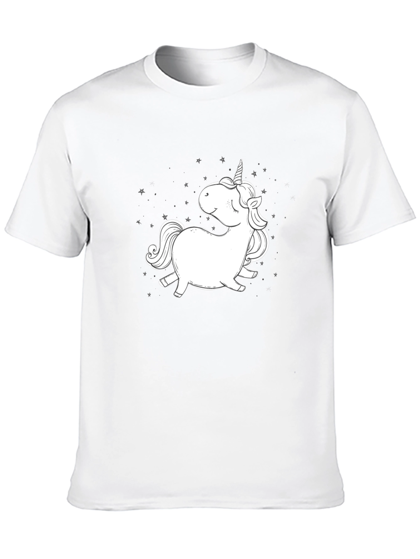 Black Unicorn Graphic T-Shirt - Black, Casual Style view 10