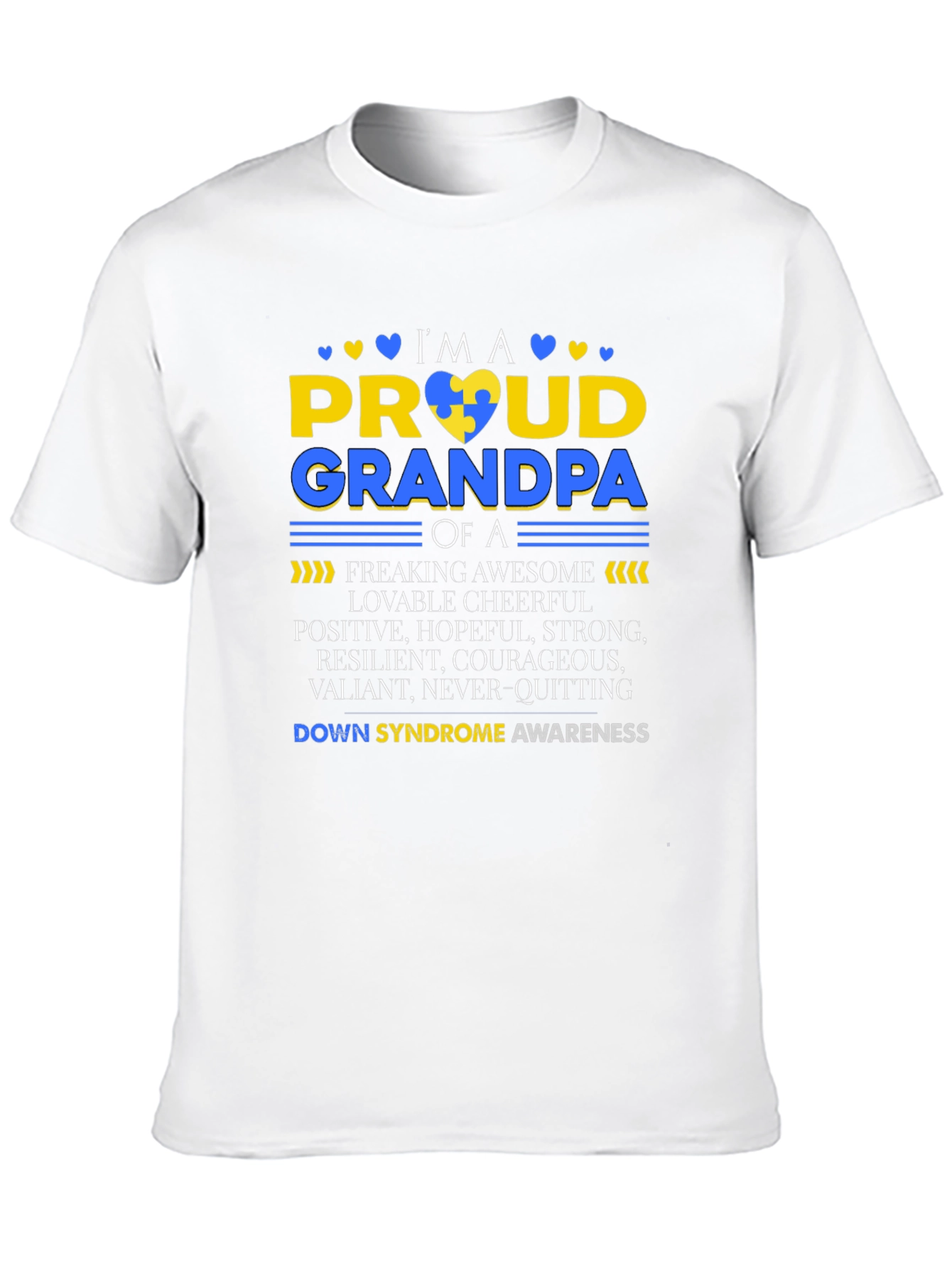Proud Grandpa Down Syndrome Awareness T-Shirt - 10