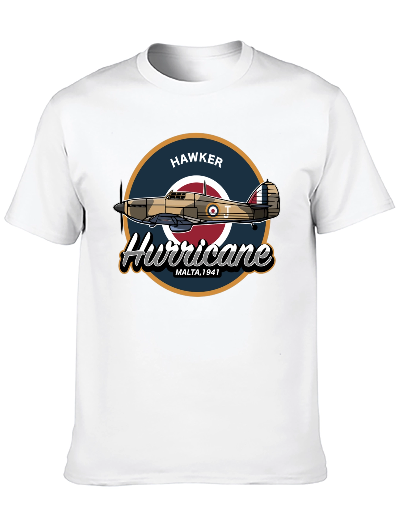 Black Hawker Hurricane Malta 1941 Black T-Shirt view 10