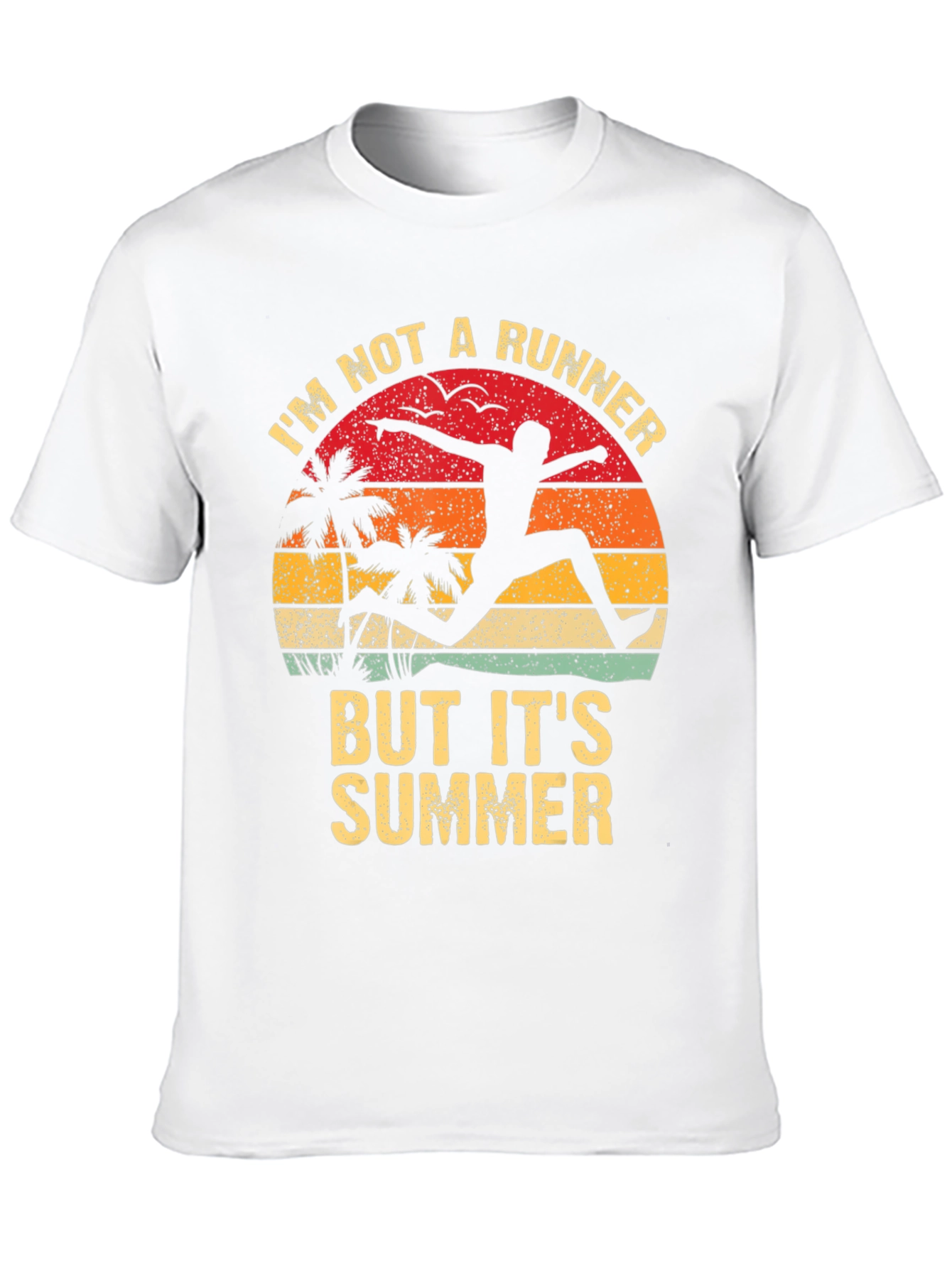 Black I'm Not A Runner But It's Summer Graphic Tee view 10