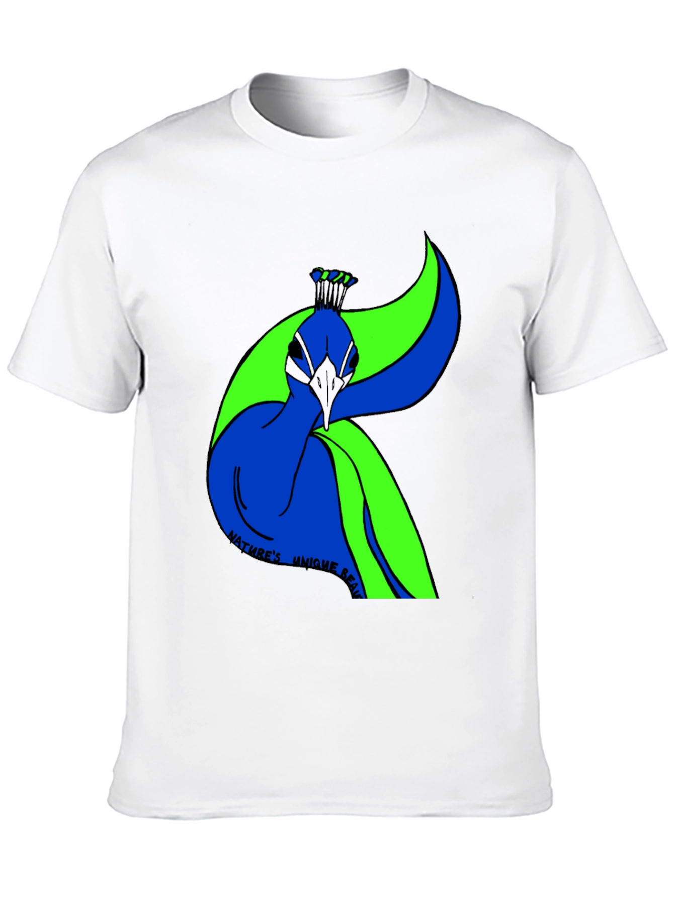 Black Nature's Beauty Peacock Graphic Tee view 10