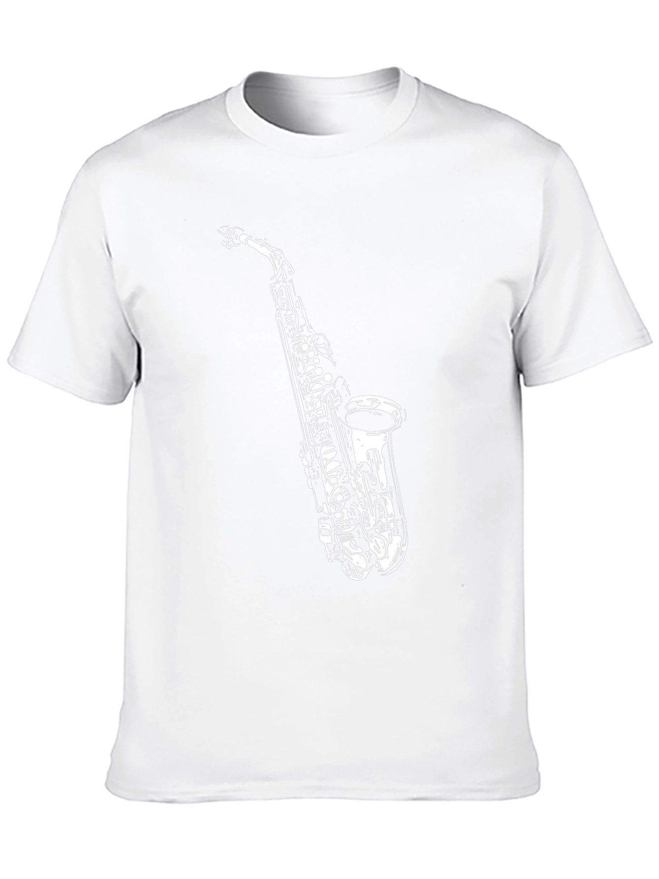 Black Saxophone Graphic Tee - Cool Musician Shirt view 10