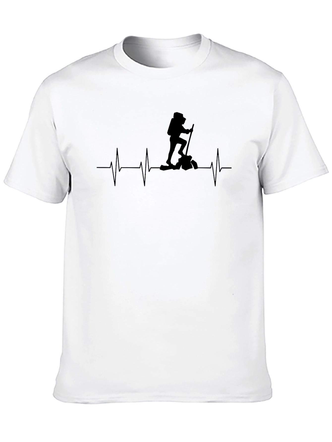 Black Hiker Heartbeat T-Shirt - Adventure Ready view 10