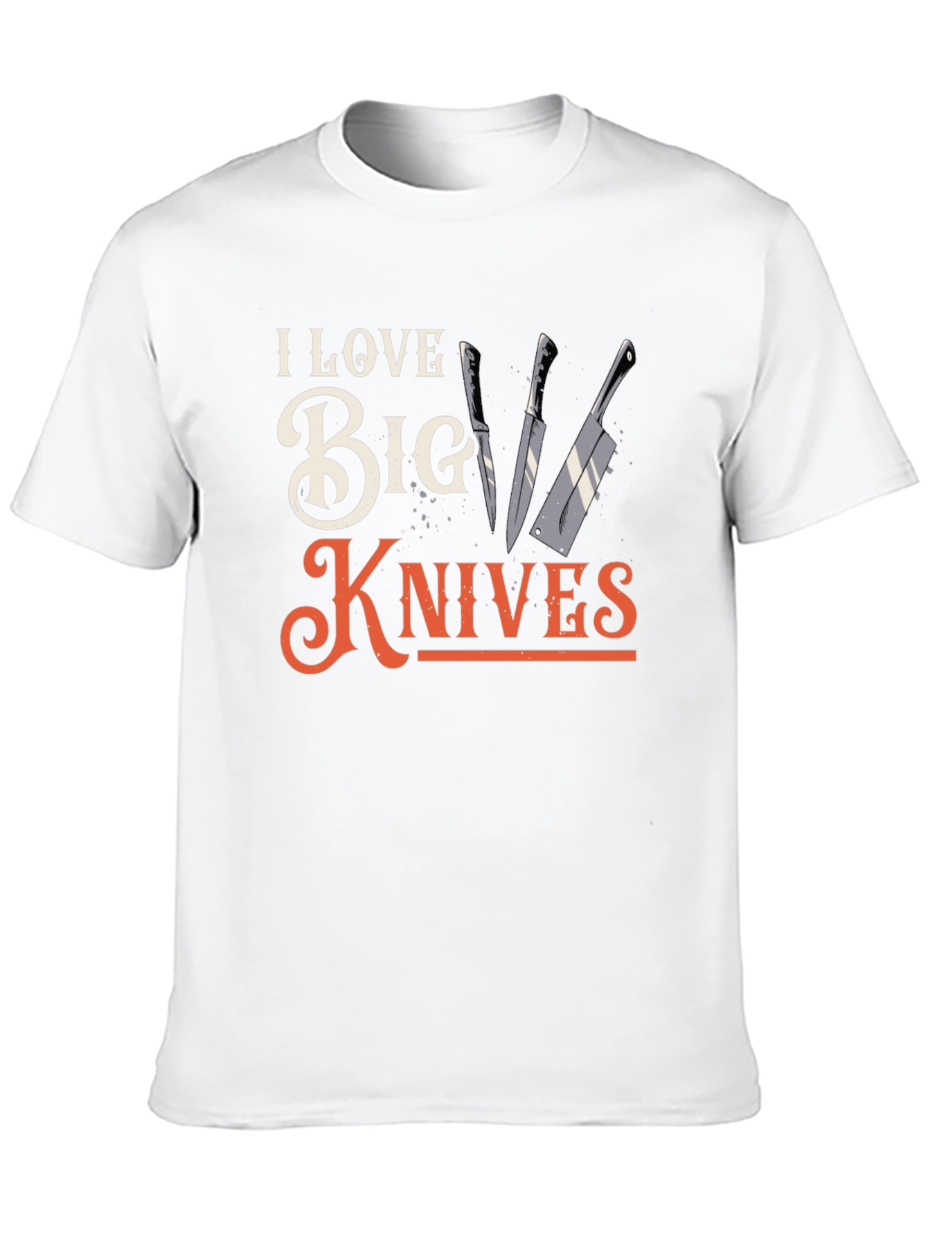 Black I Love Big Knives Graphic Tee - Chef T-Shirt view 10