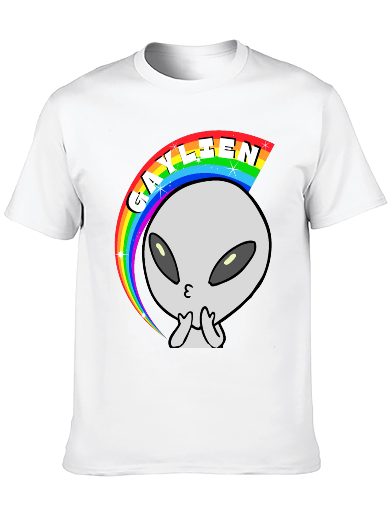 Black Gaylien Rainbow T-Shirt - Black view 10