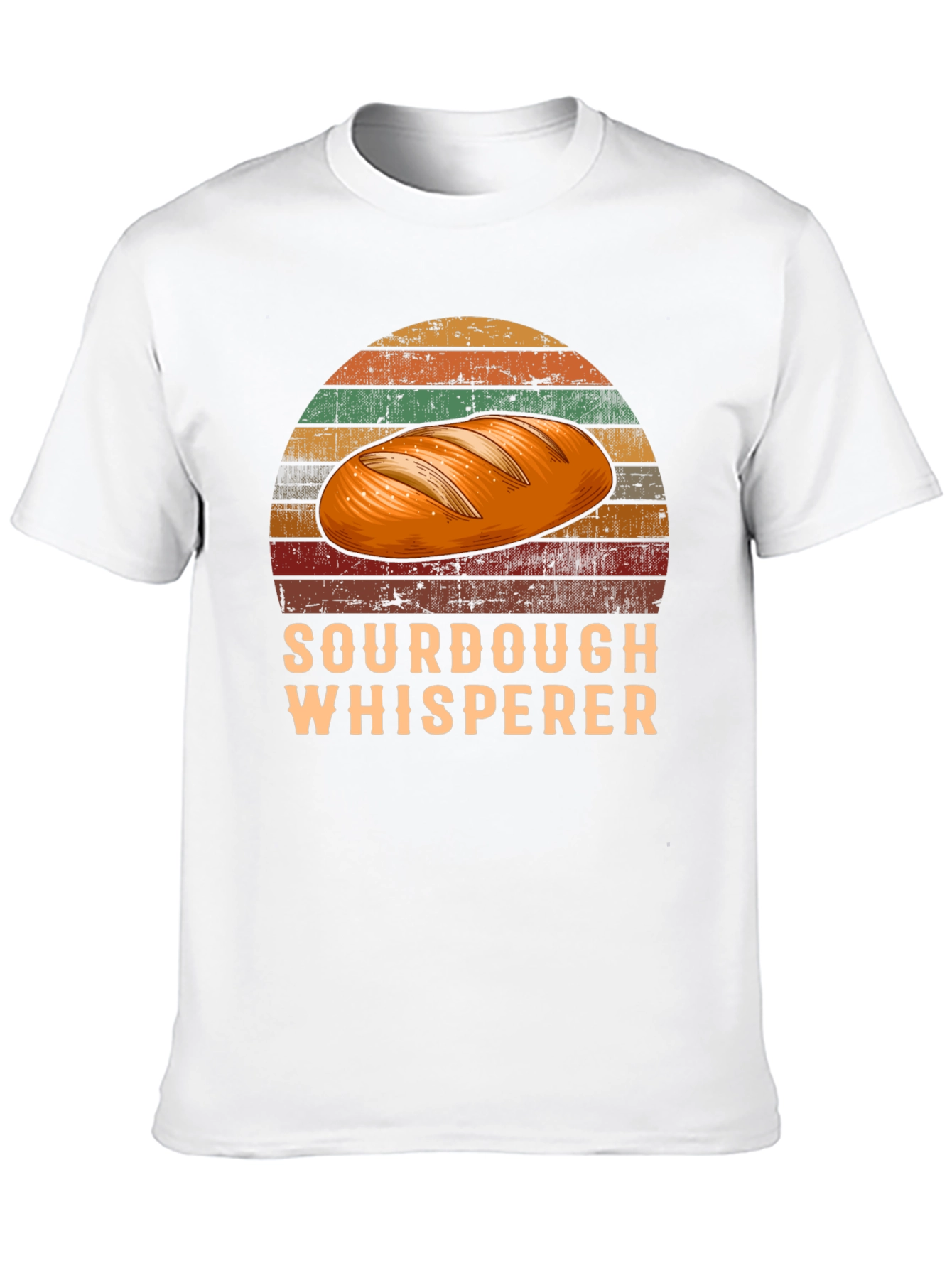 Black Sourdough Whisperer Retro Graphic T-Shirt view 10