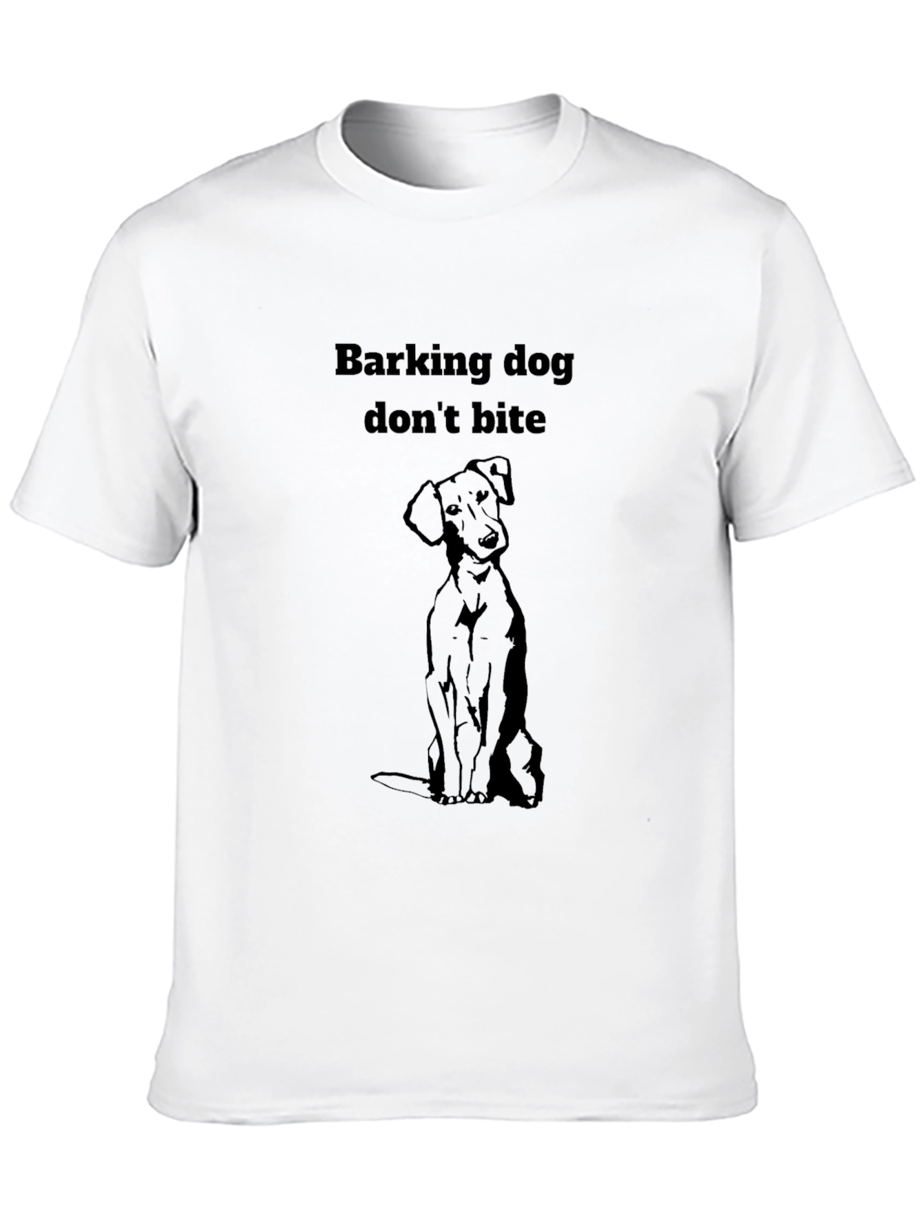 Black Dog T-Shirt - Barking Dog Don't Bite view 10