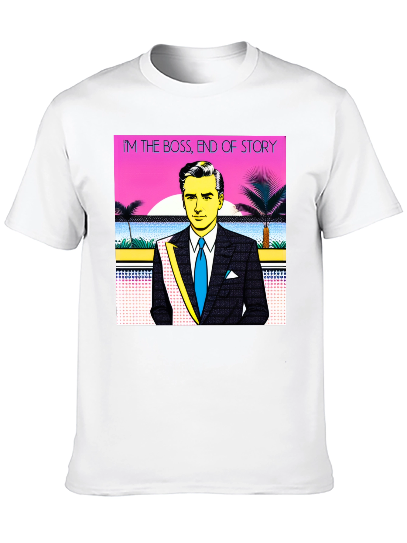 Black I'm The Boss Men's Graphic T-Shirt view 10