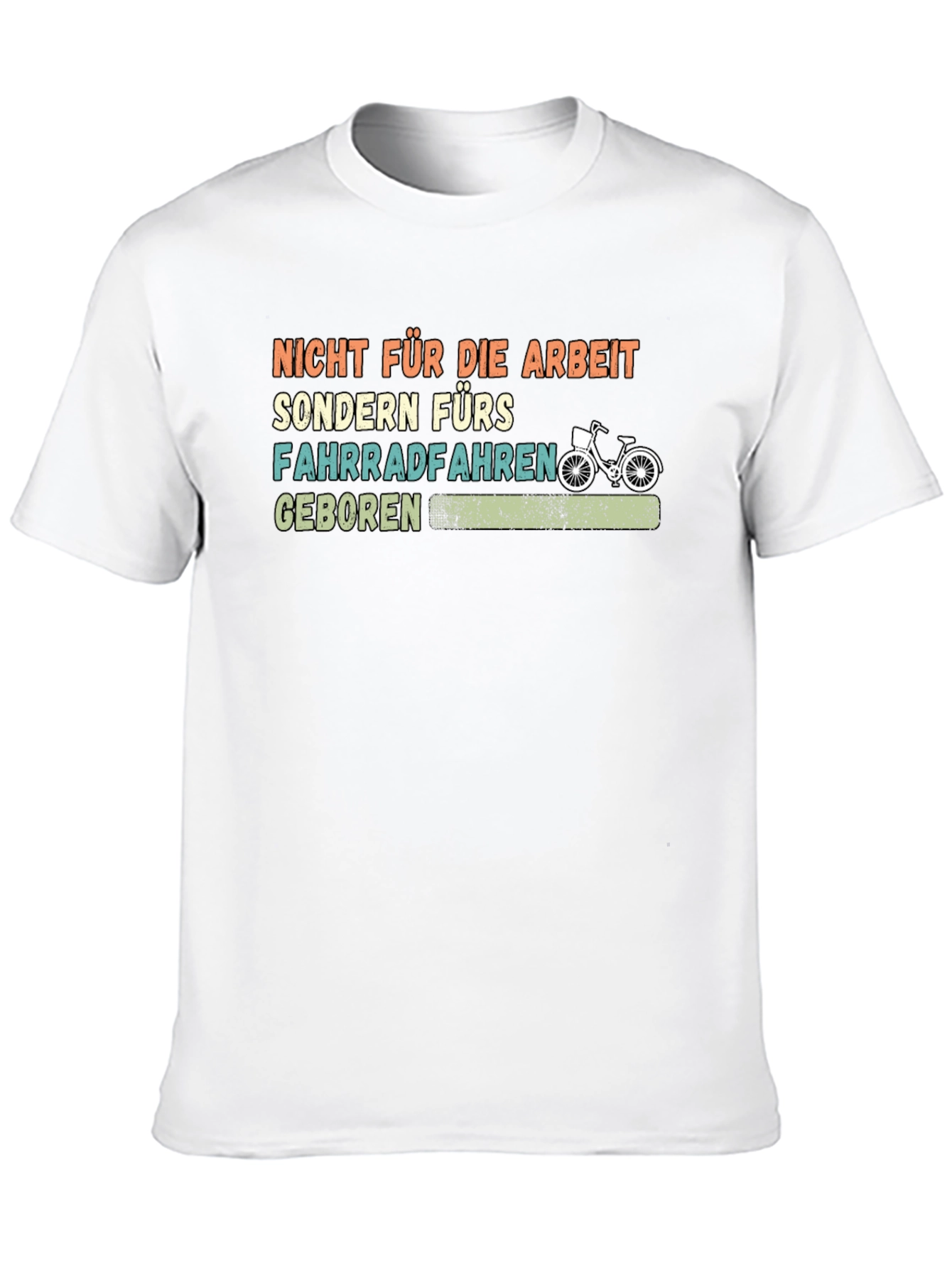 Black Born to Bike T-Shirt - Funny Cycling Tee view 10