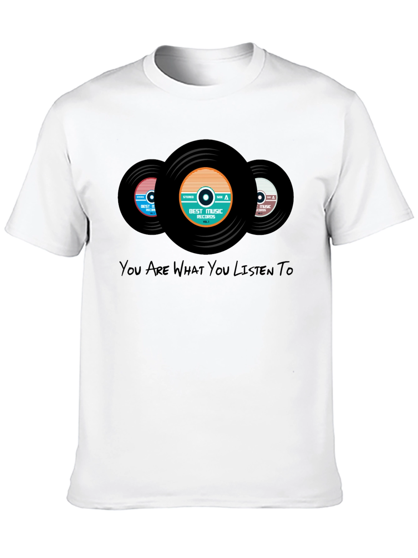 Black Vinyl Record Graphic Tee - Music Lover T-Shirt view 10