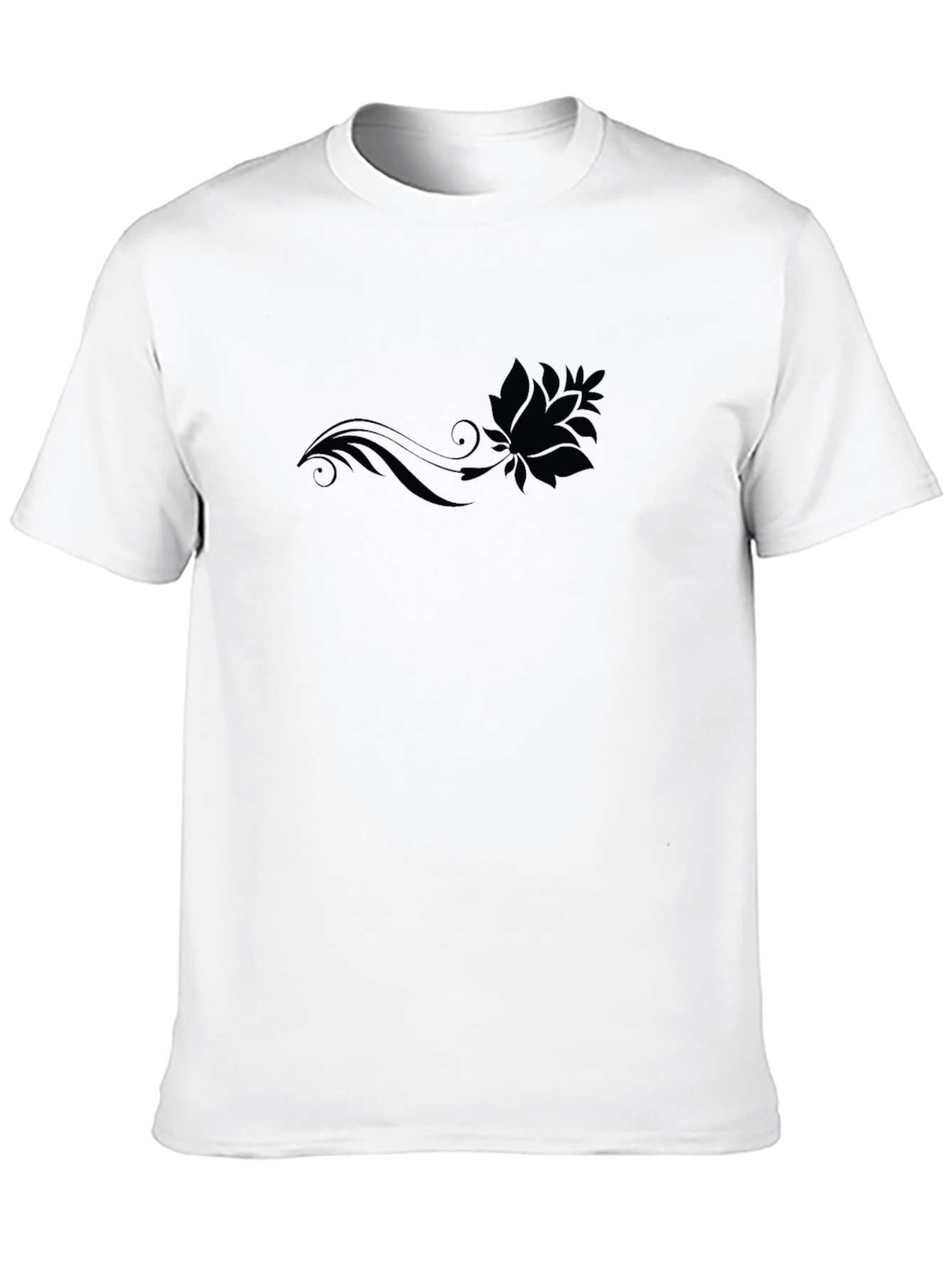 Black Black Graphic Tee - Lotus Design view 10