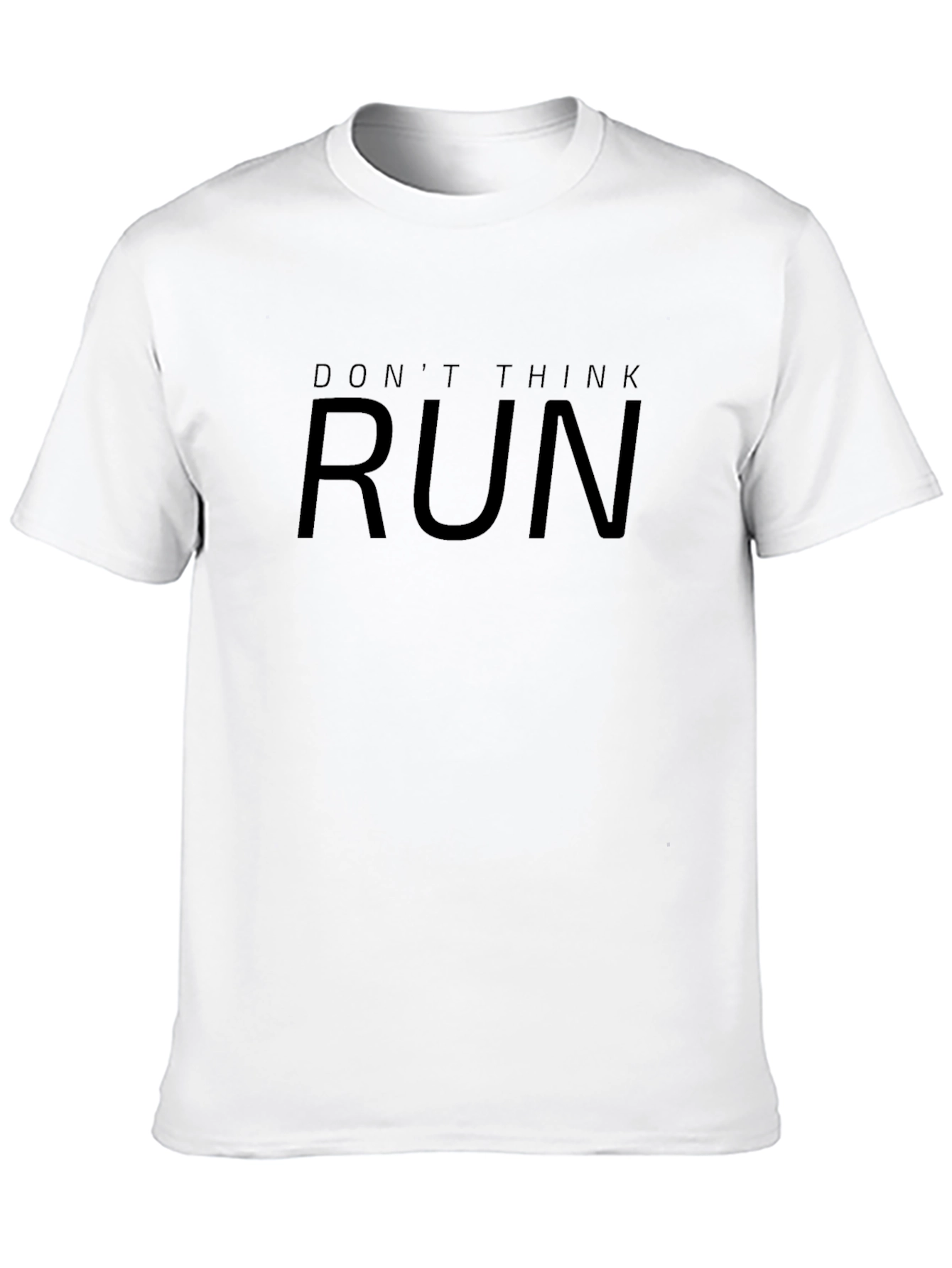 Black Don't Think Run T-Shirt - Men's Running Apparel view 10