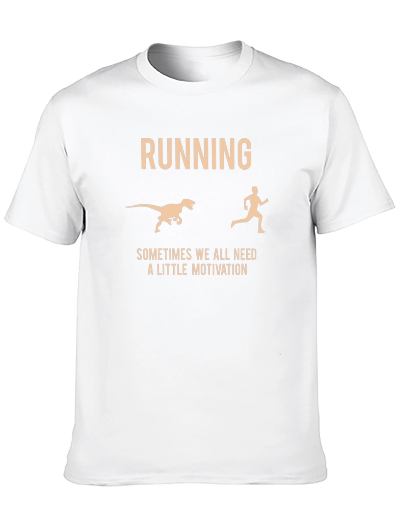 Black Running Motivation T-Shirt: Dinosaur Chaser view 10