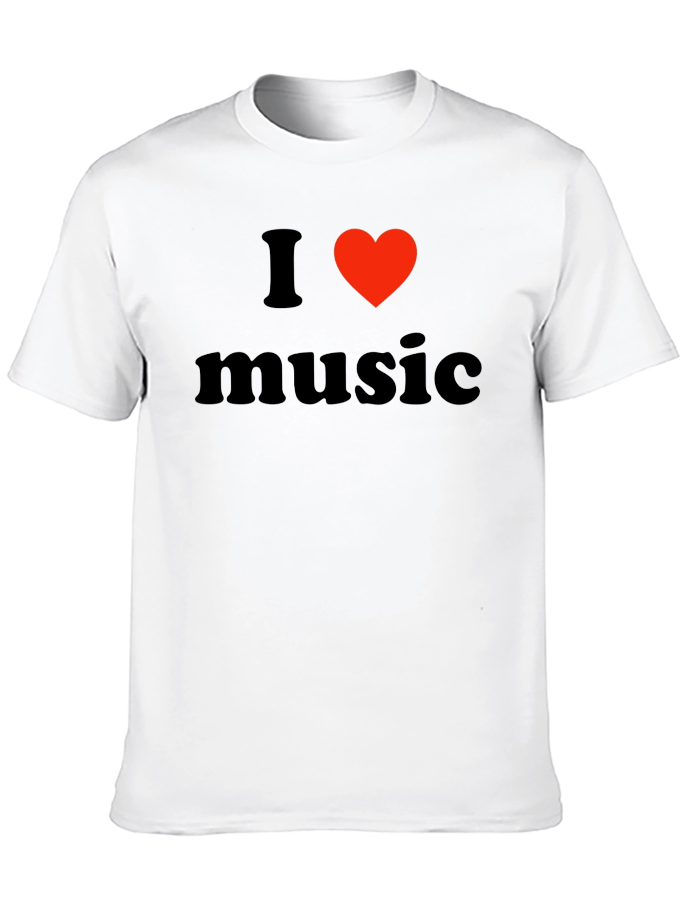 Black I Love Music Black T-Shirt view 10