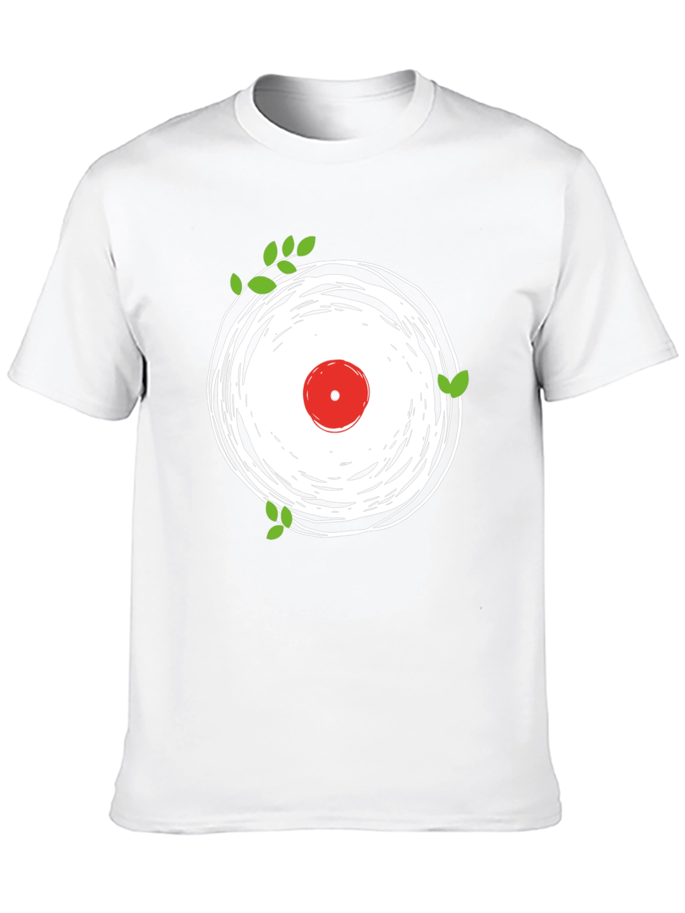 Black Vinyl Record Graphic Tee - Black Cotton Blend view 10