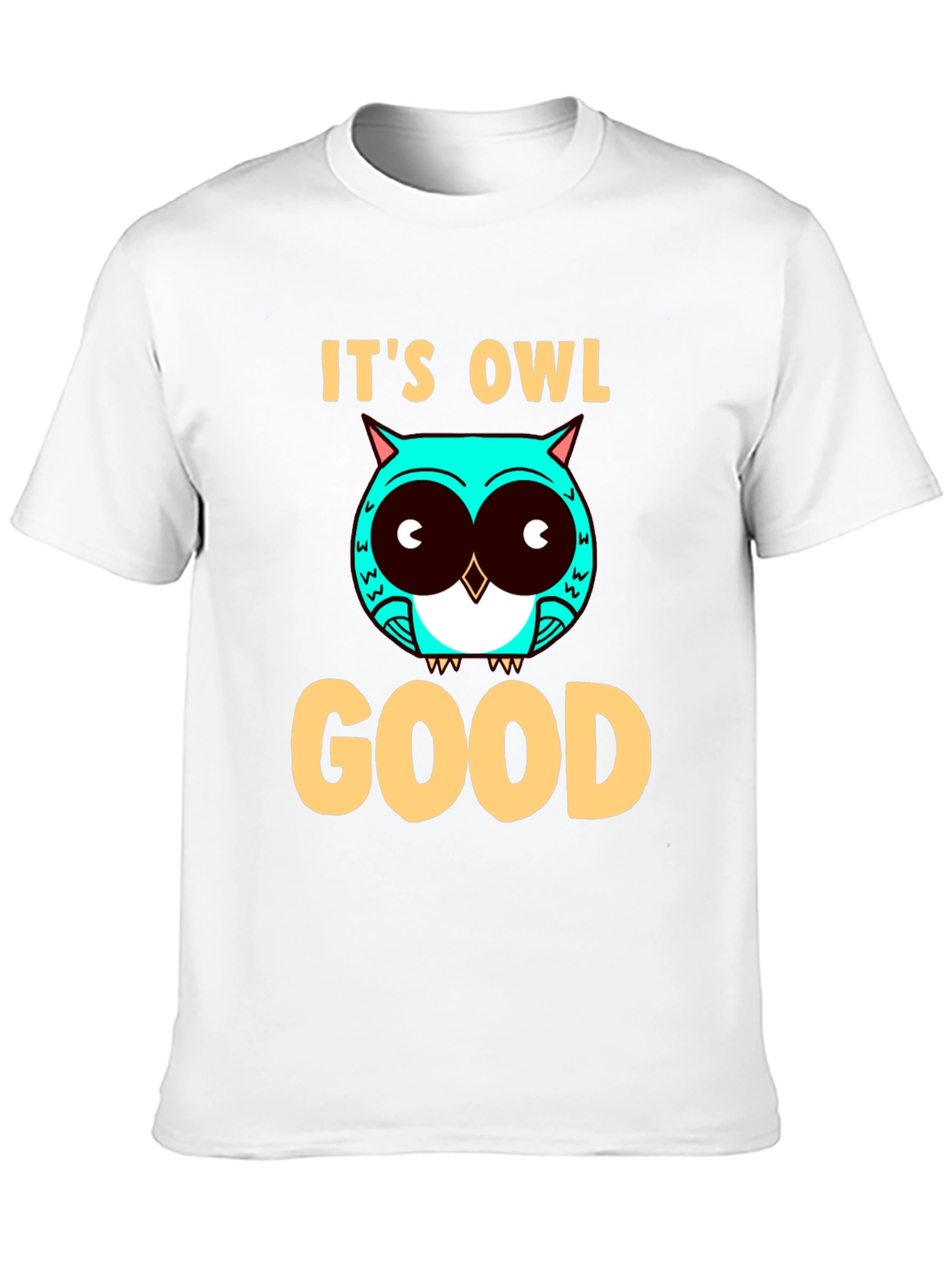 Black It's Owl Good Graphic Tee - Mens Black T-Shirt view 10
