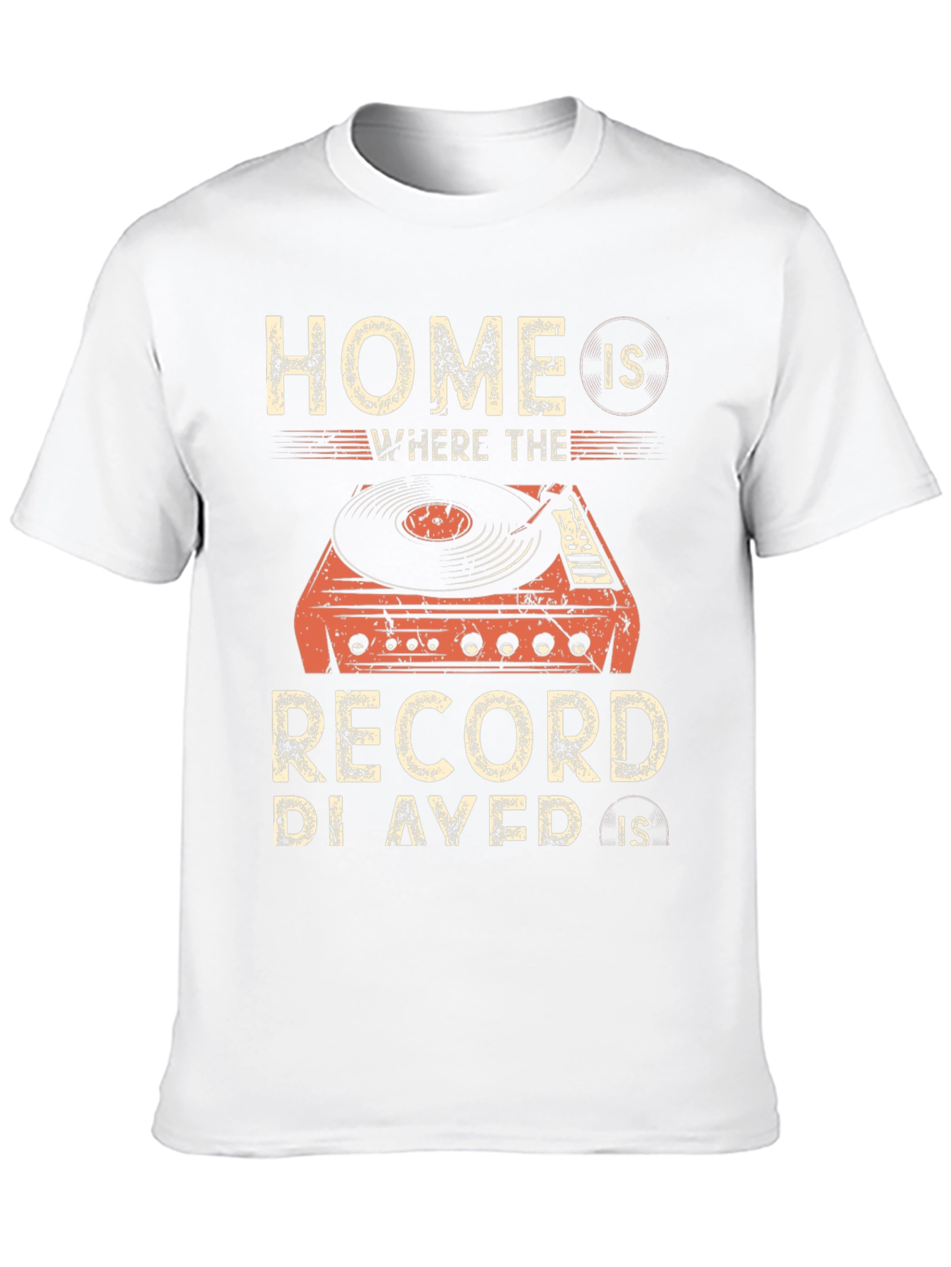 Black Home is Where the Record is Played T-Shirt view 10