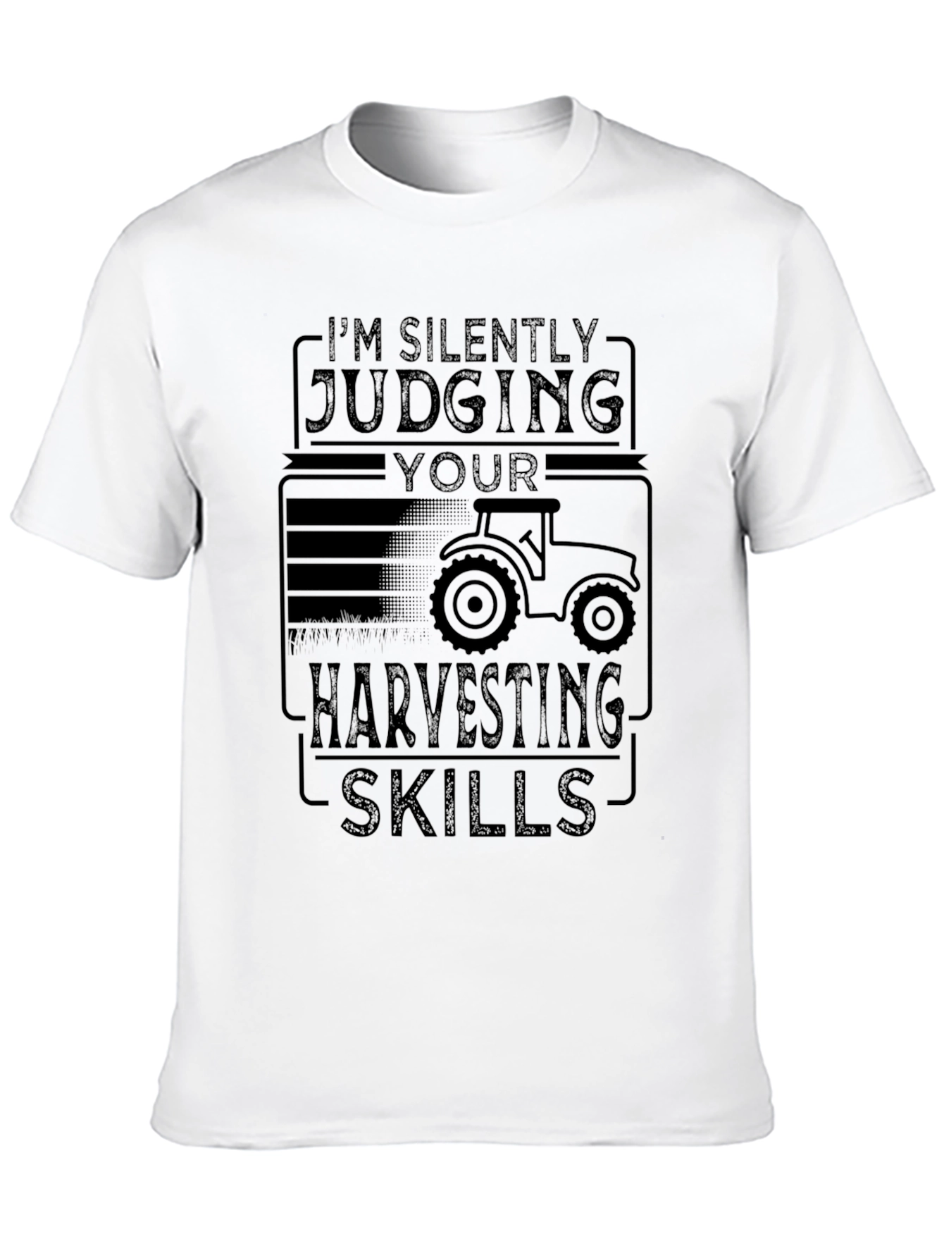 Black Silently Judging Harvesting Skills T-Shirt - Black view 10