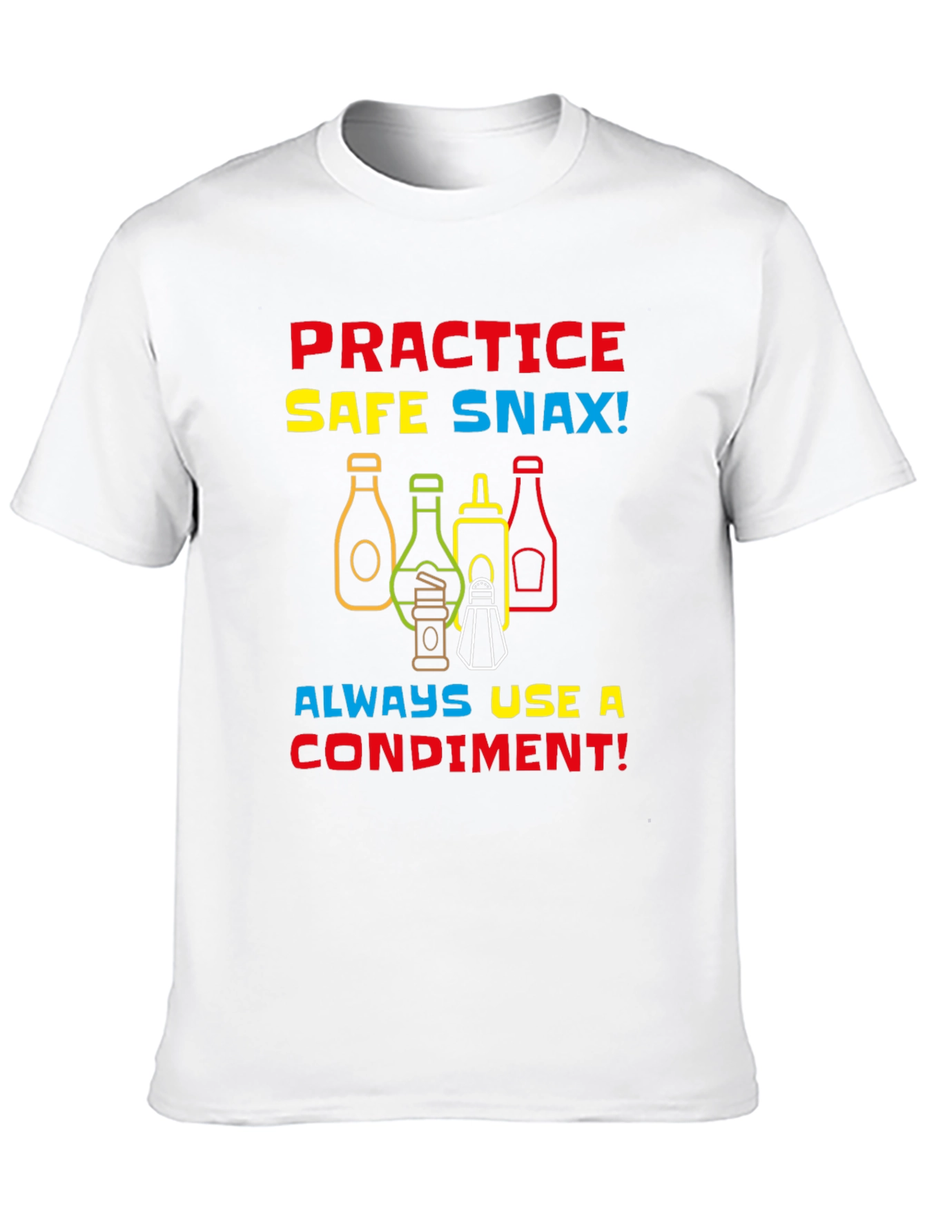 Black Practice Safe Snax Condiment T-Shirt view 10