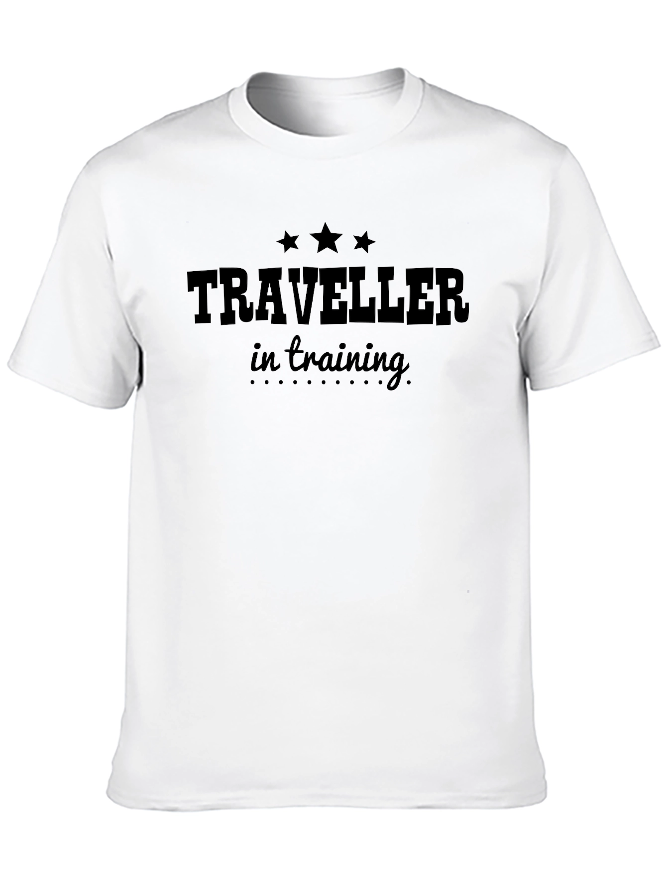 Black Traveller in Training T-Shirt | Graphic Tee view 10