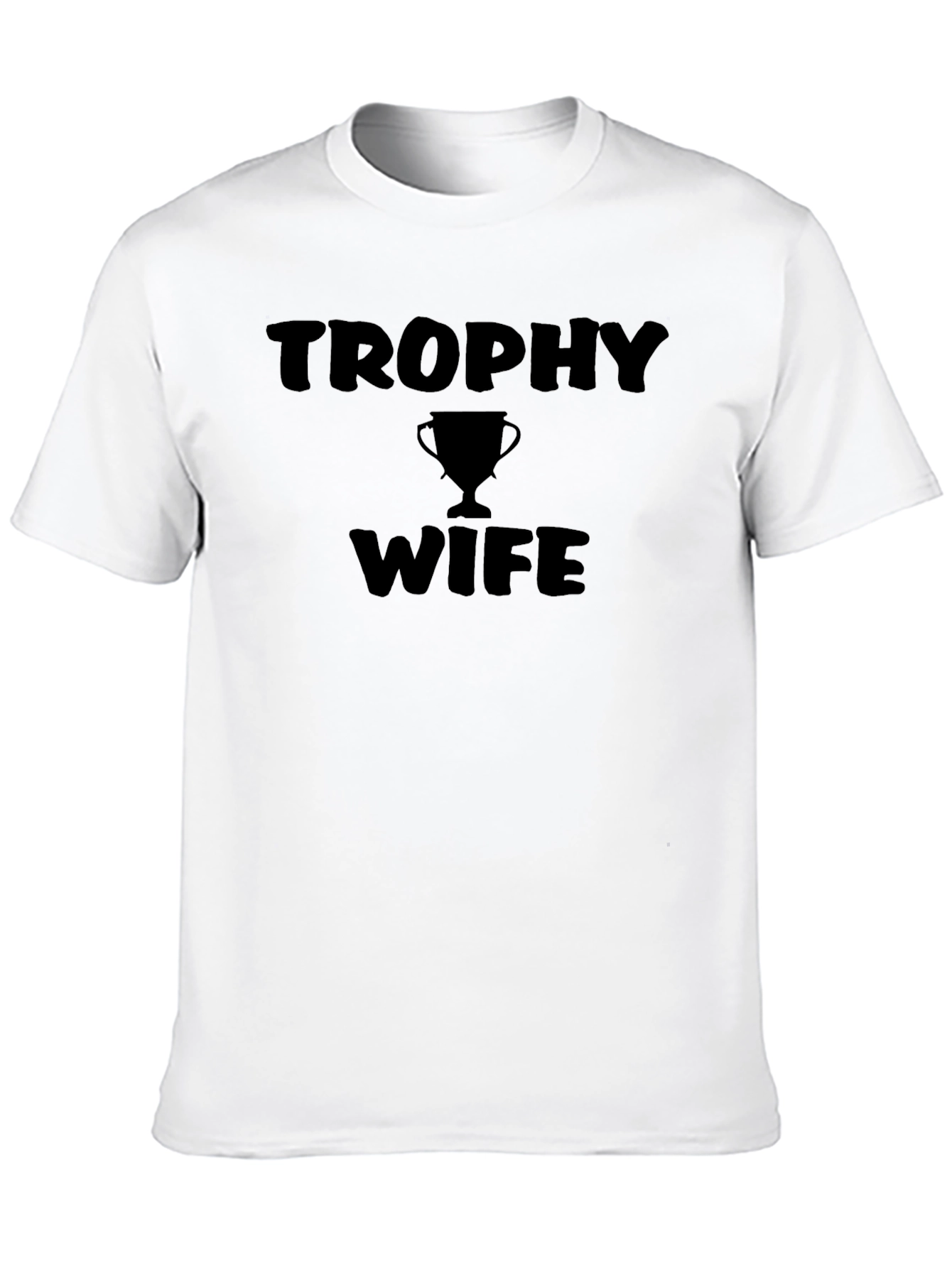 Black Trophy Wife Graphic Tee - Black Cotton T-Shirt view 10