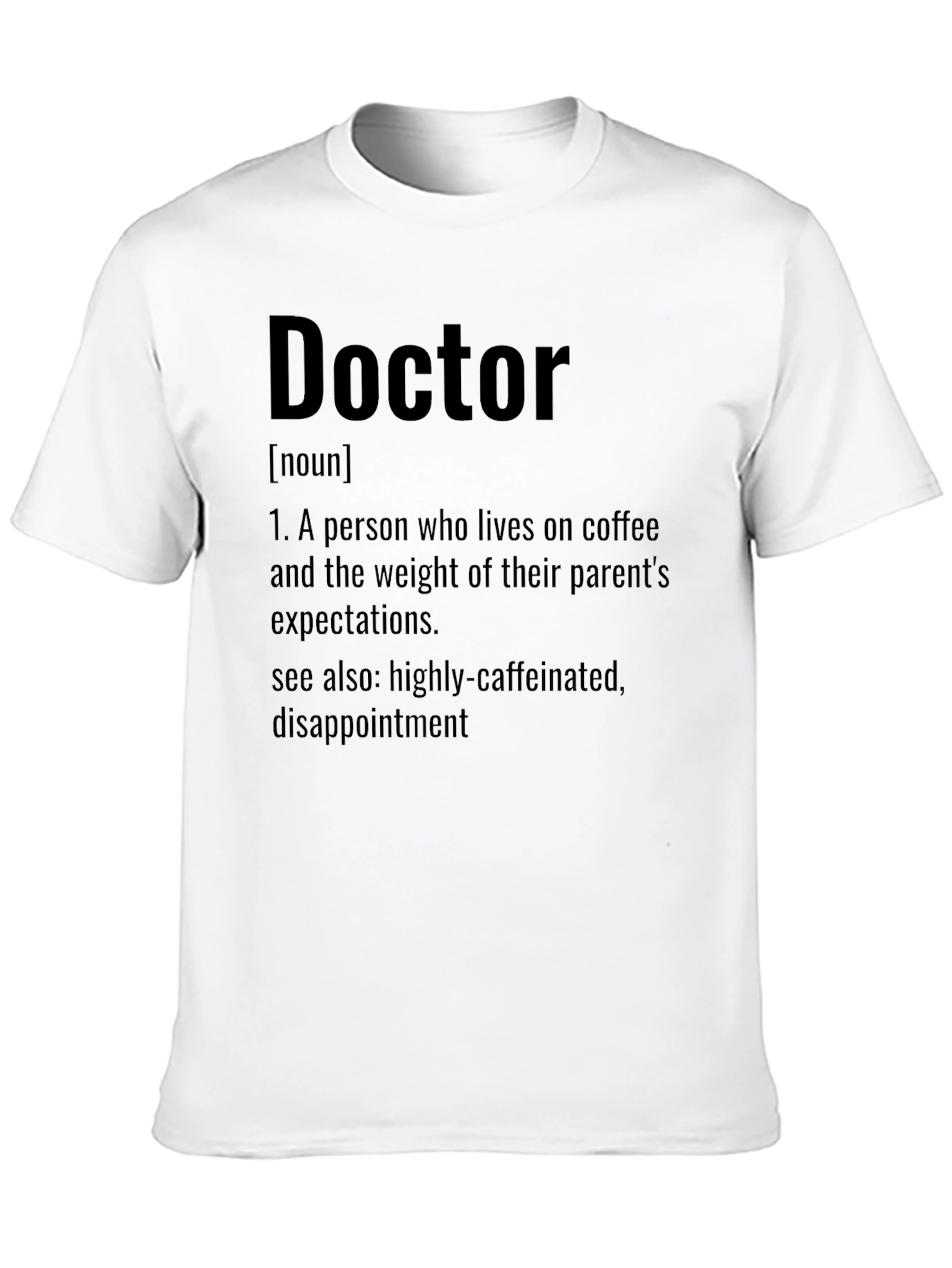 Black Doctor Definition Graphic Tee - Funny Doctor Gift view 10