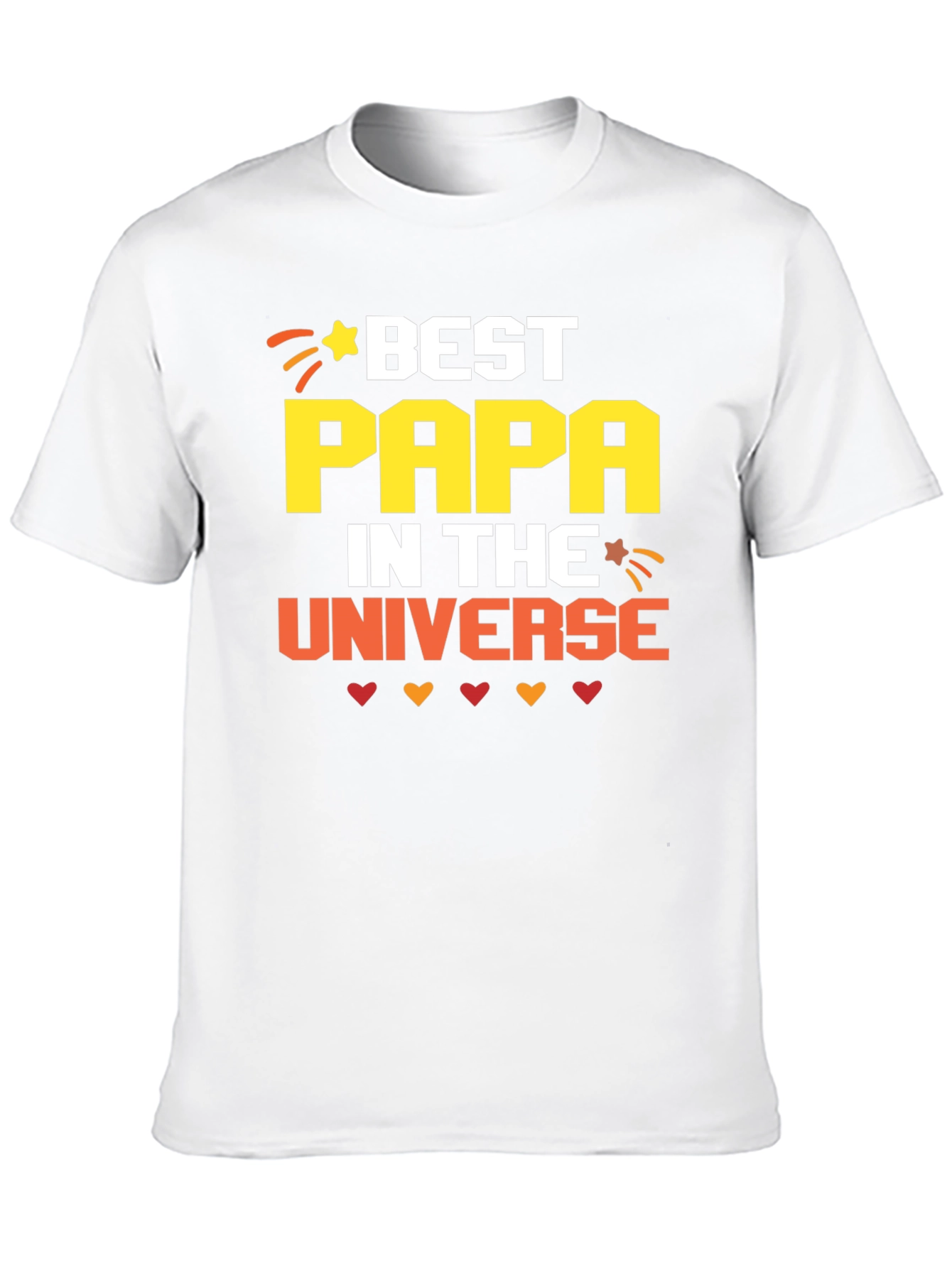 Black Best Papa in the Universe Graphic Tee view 10