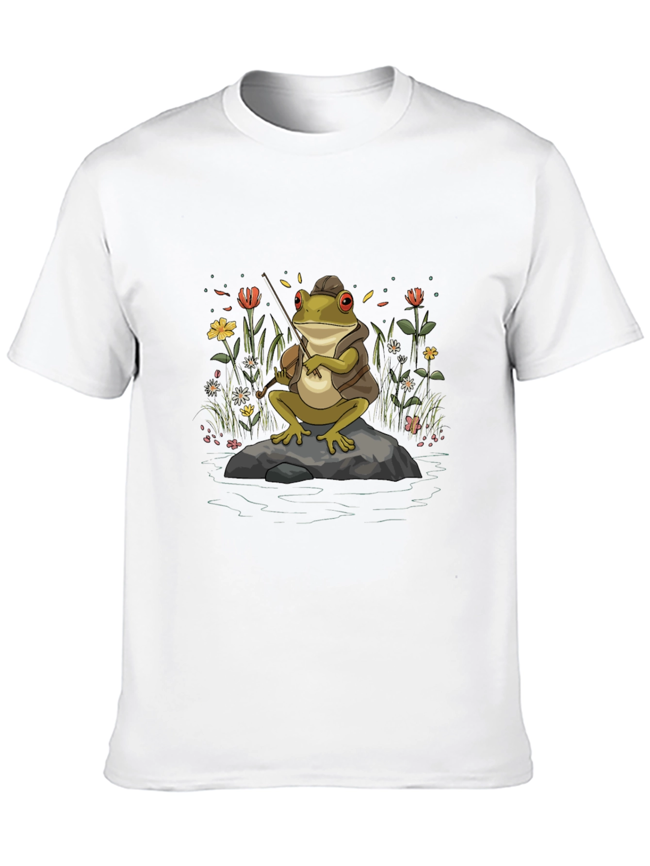 Black Frog Musician T-Shirt - Nature Inspired Tee view 10