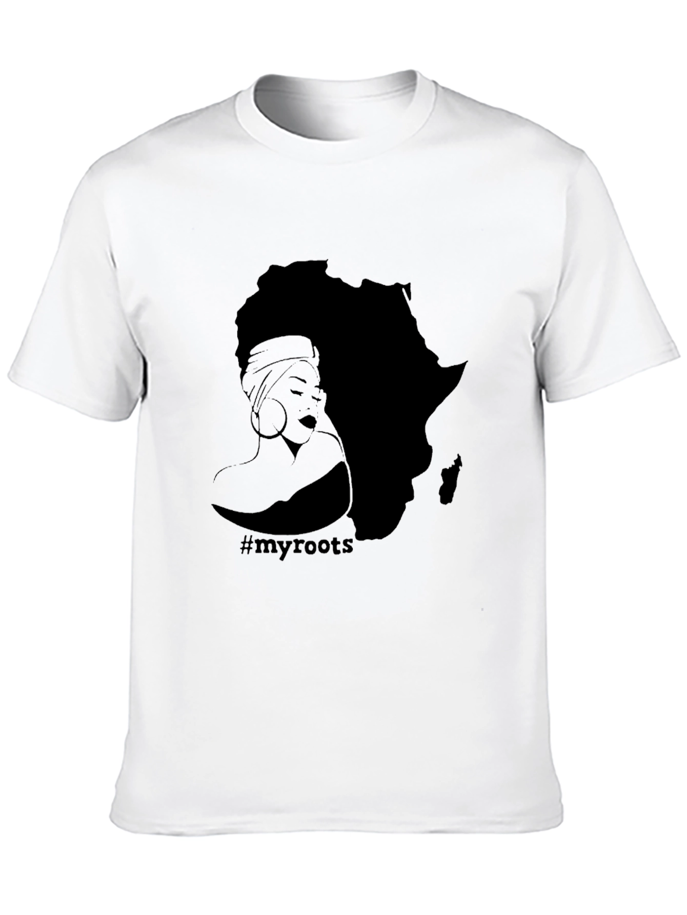 Black Afro Roots Graphic T-Shirt - Black view 10