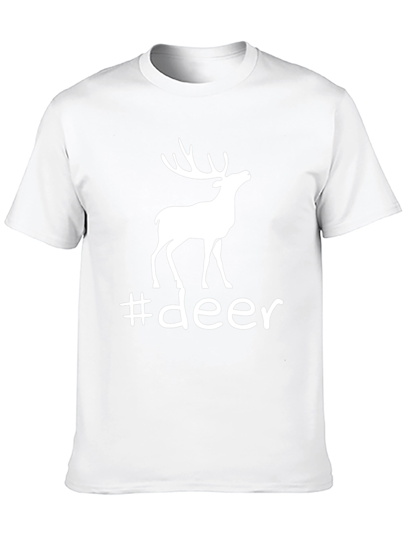Black Stylish Deer Graphic Tee - Black view 10