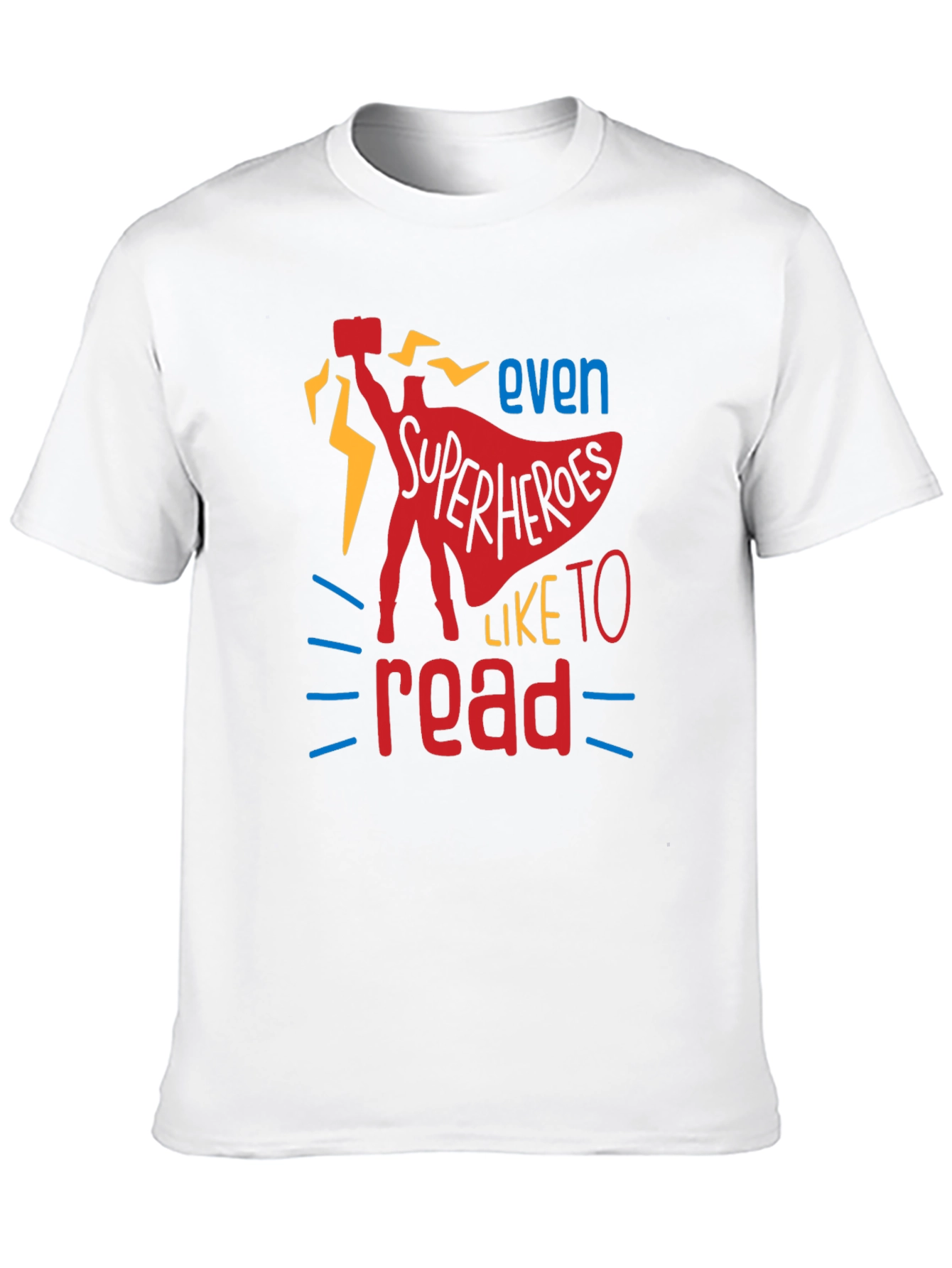 Black Superhero Reader T-Shirt - Black Graphic Tee view 10