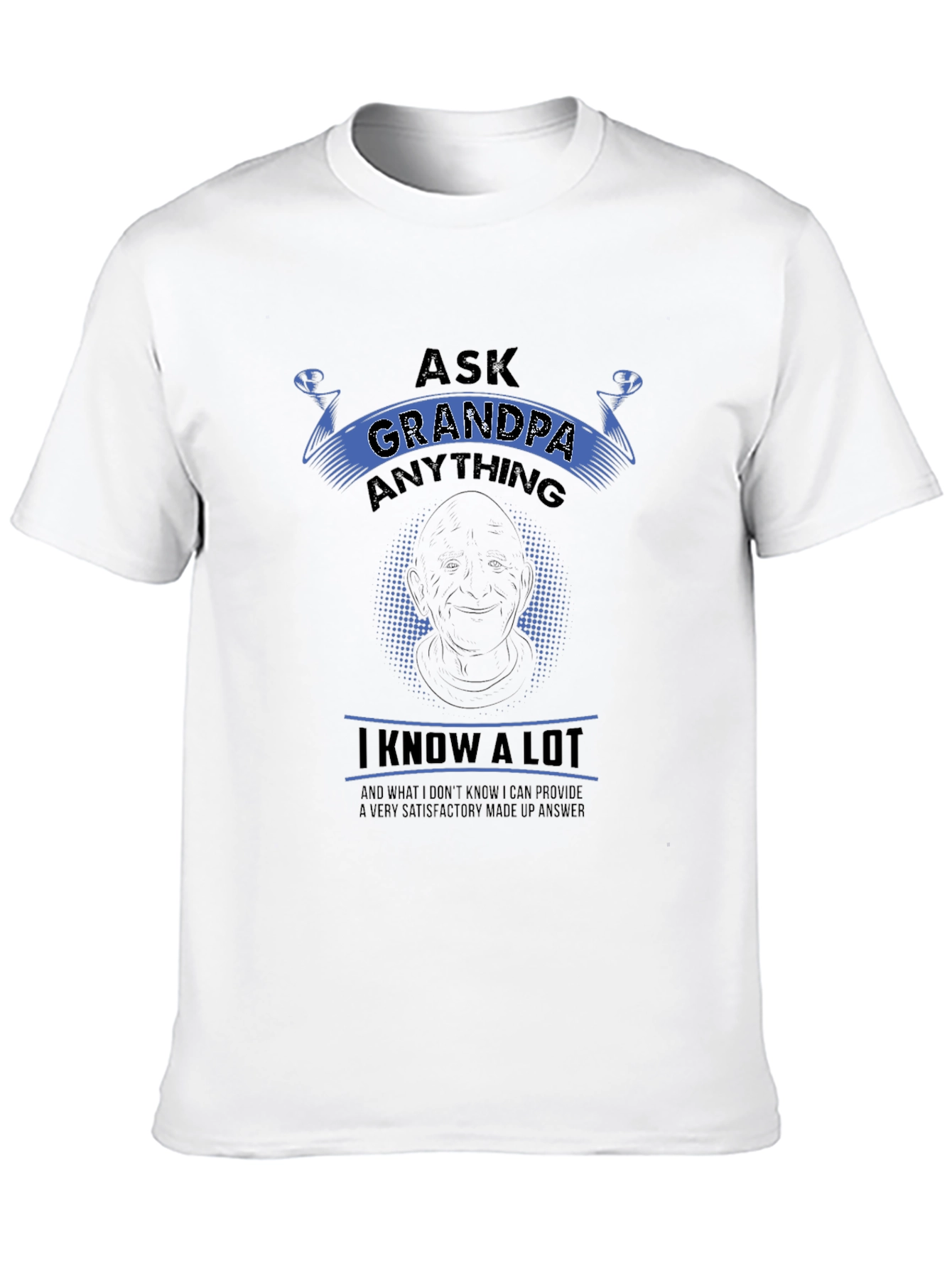Black Ask Grandpa Anything Black T-Shirt view 10