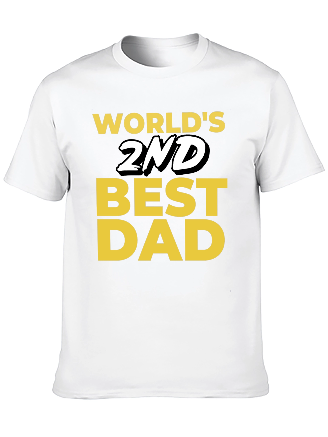 Black World's 2nd Best Dad T-Shirt - Funny Father's Day Gift view 10