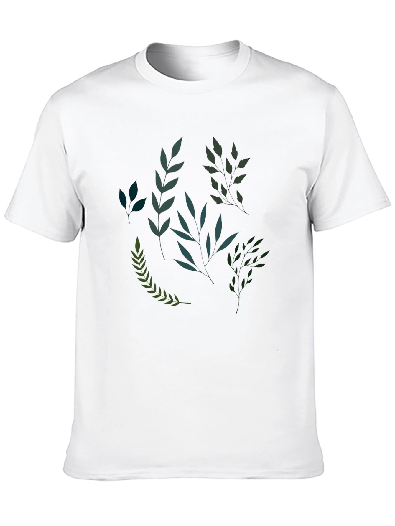 Black Botanical Print Black T-Shirt view 10